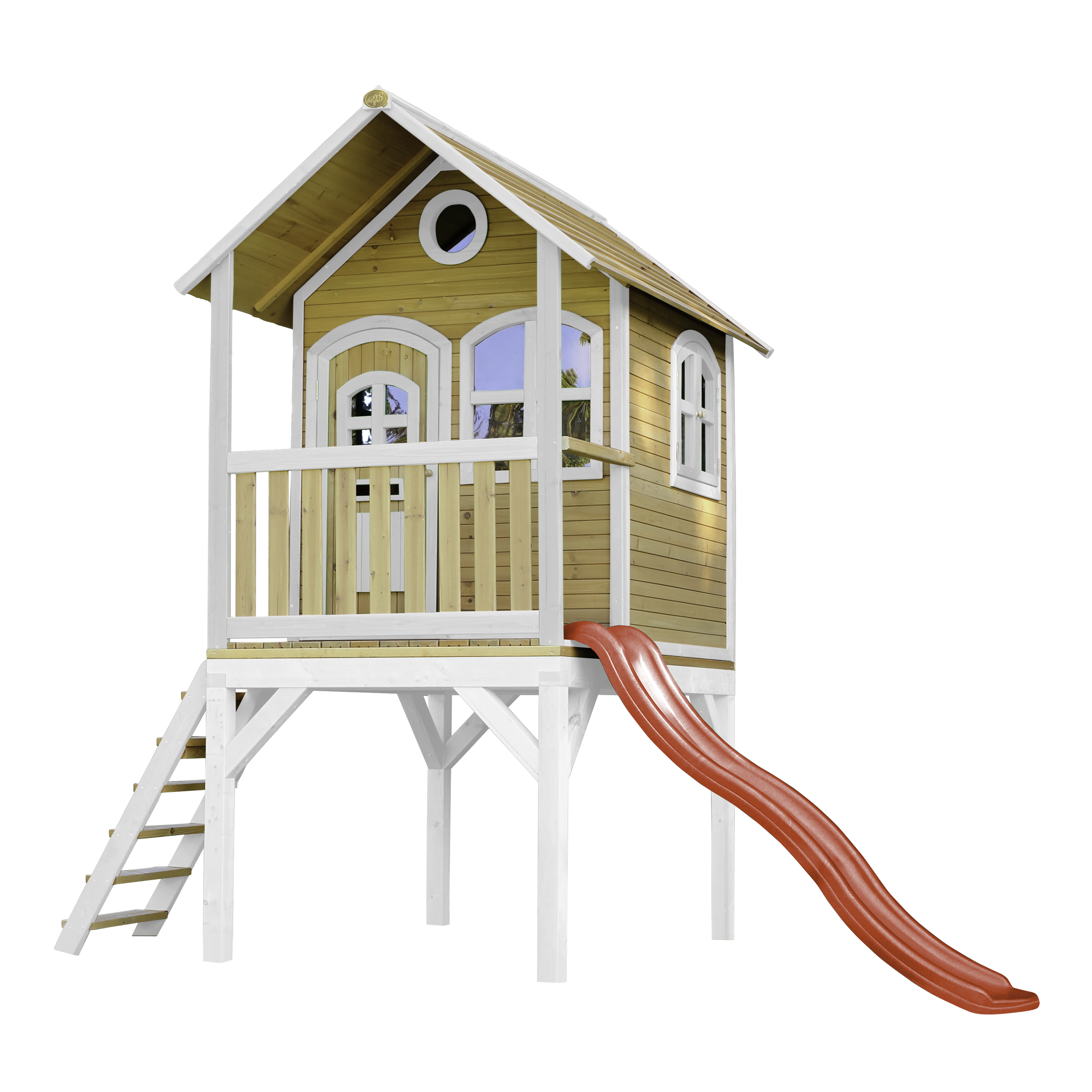 AXI Laura Playhouse Brown/White - Red Slide