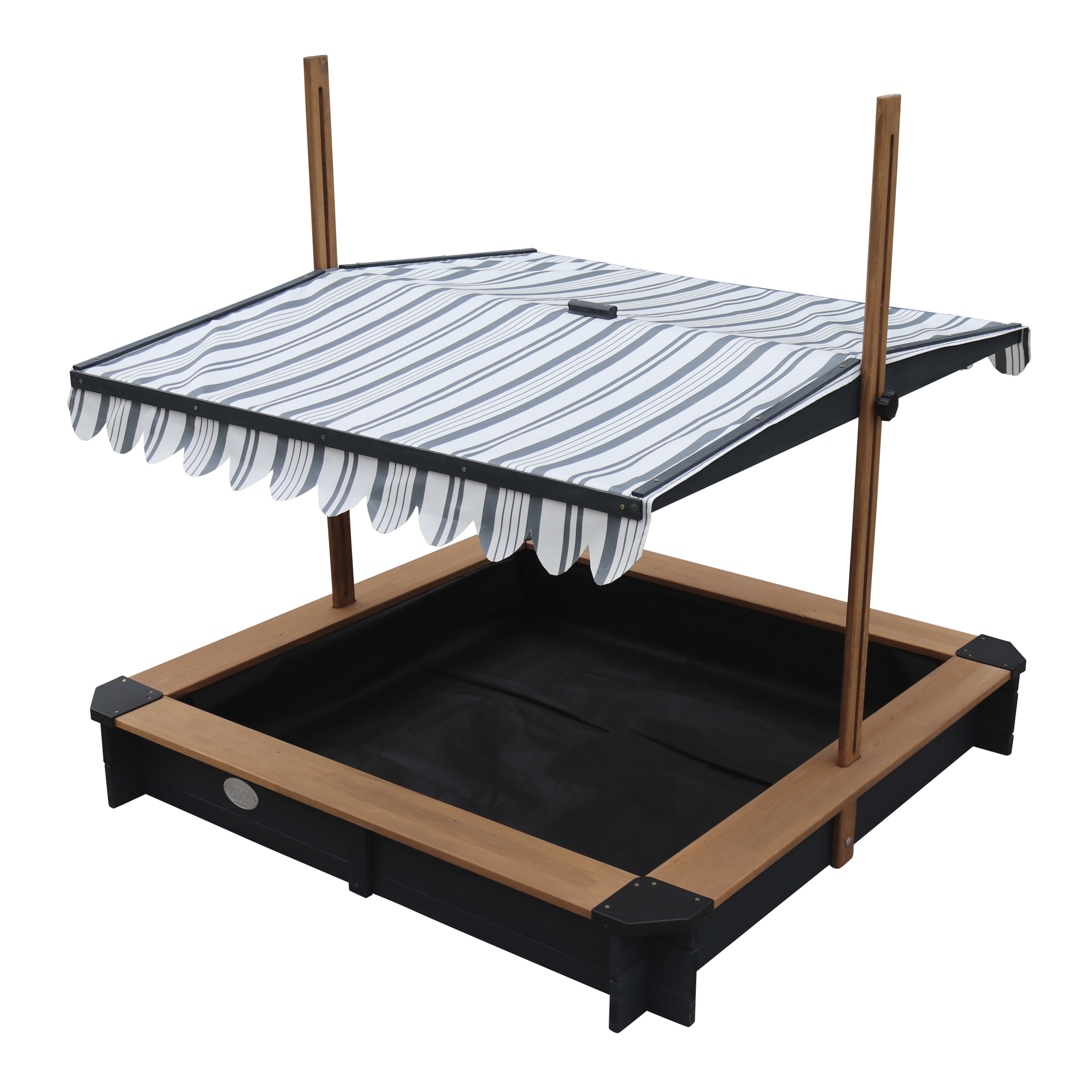 AXI Lily Sandbox with Canopy - 118 x 118 x 118 cm - Anthracite/Brown