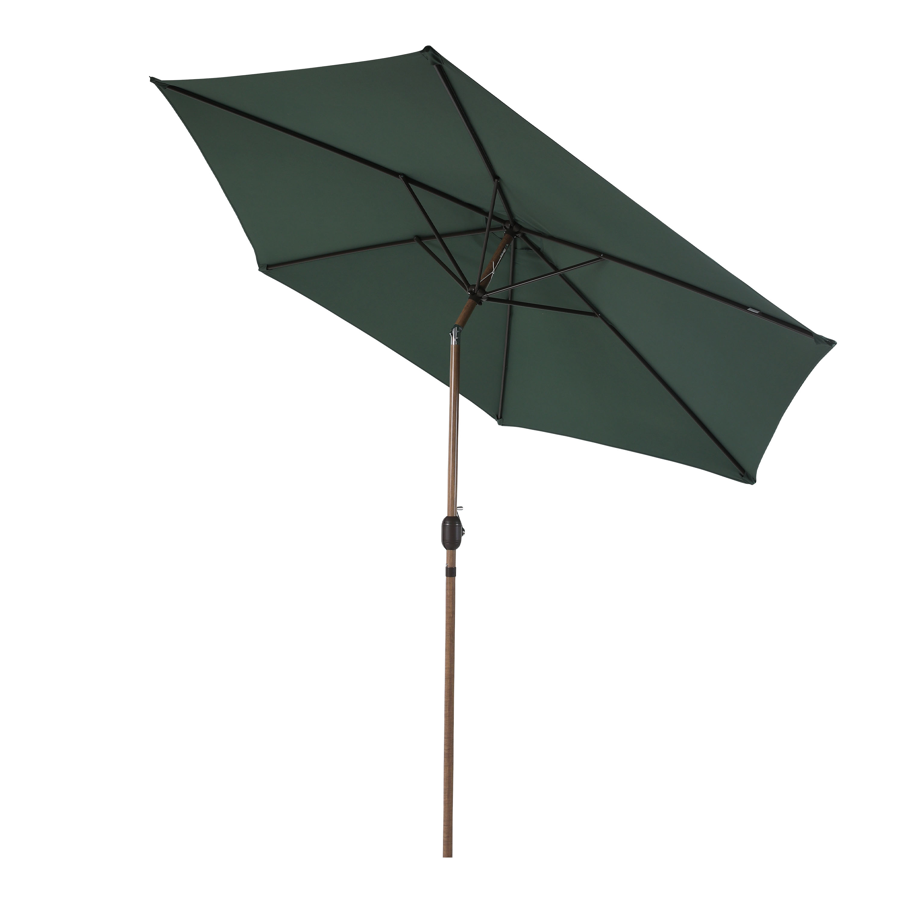 AXI Noor Centre Pole Parasol Ø 300cm Oak-look/Green
