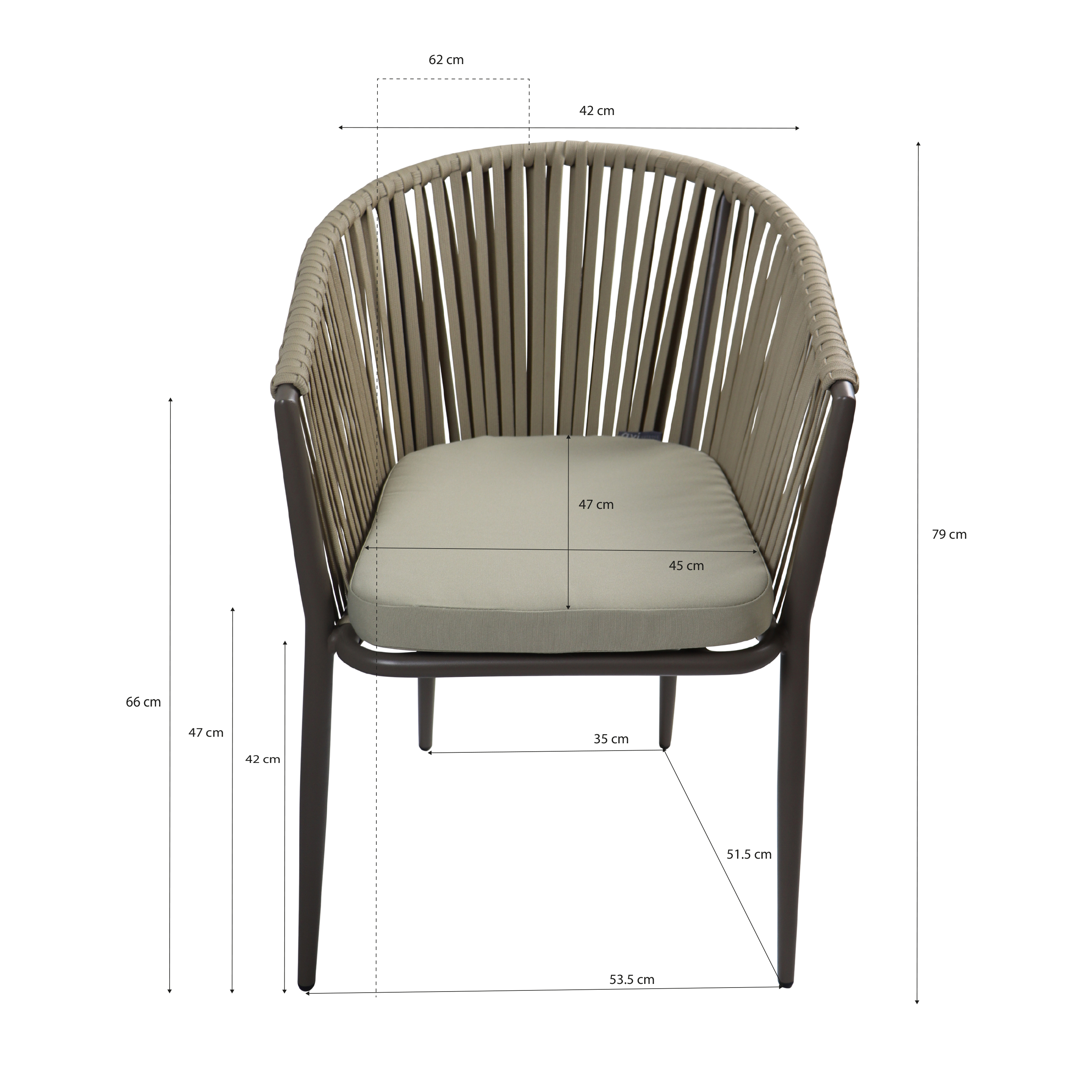AXI Resi Tuinset met 6 stoelen Taupe met Hout-look PSPC-8720365062643 AXI Resi Tuinset met 6 stoelen Taupe met Hout-look PSPC