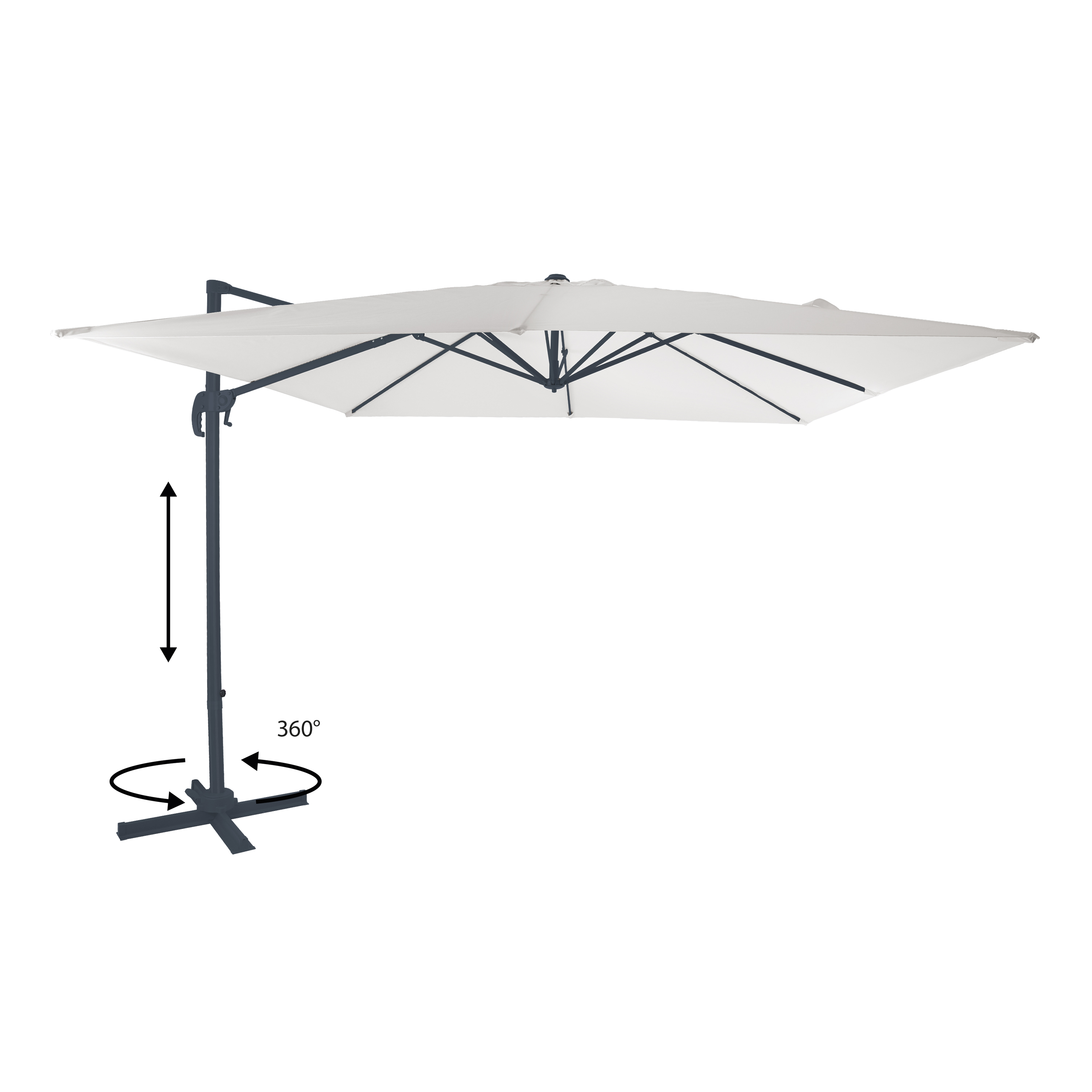 AXI Nima Floating Parasol 300x300 Anthracite/Beige