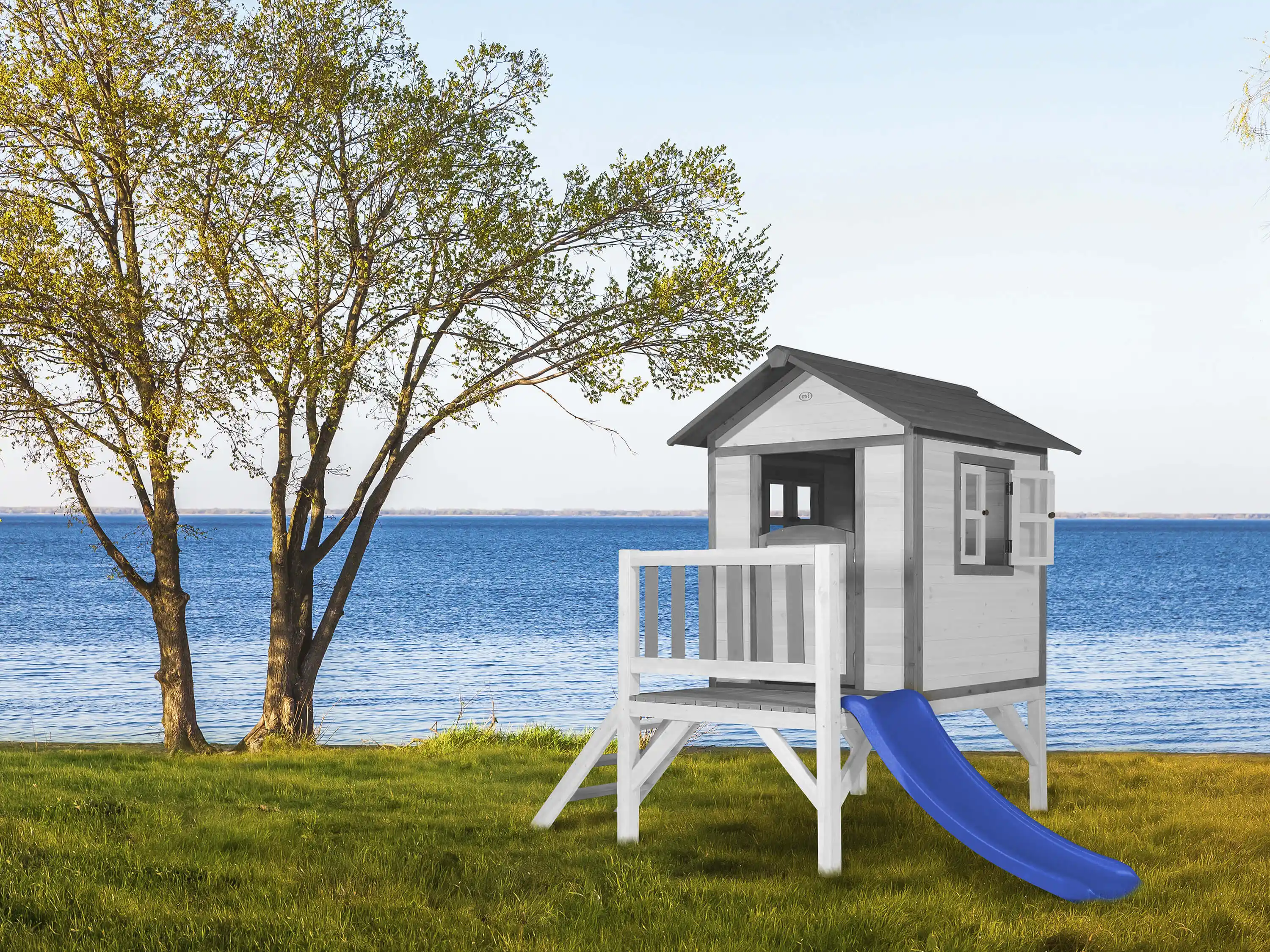 AXI Lodge XL Speelhuis Klassiek - Blauwe Glijbaan