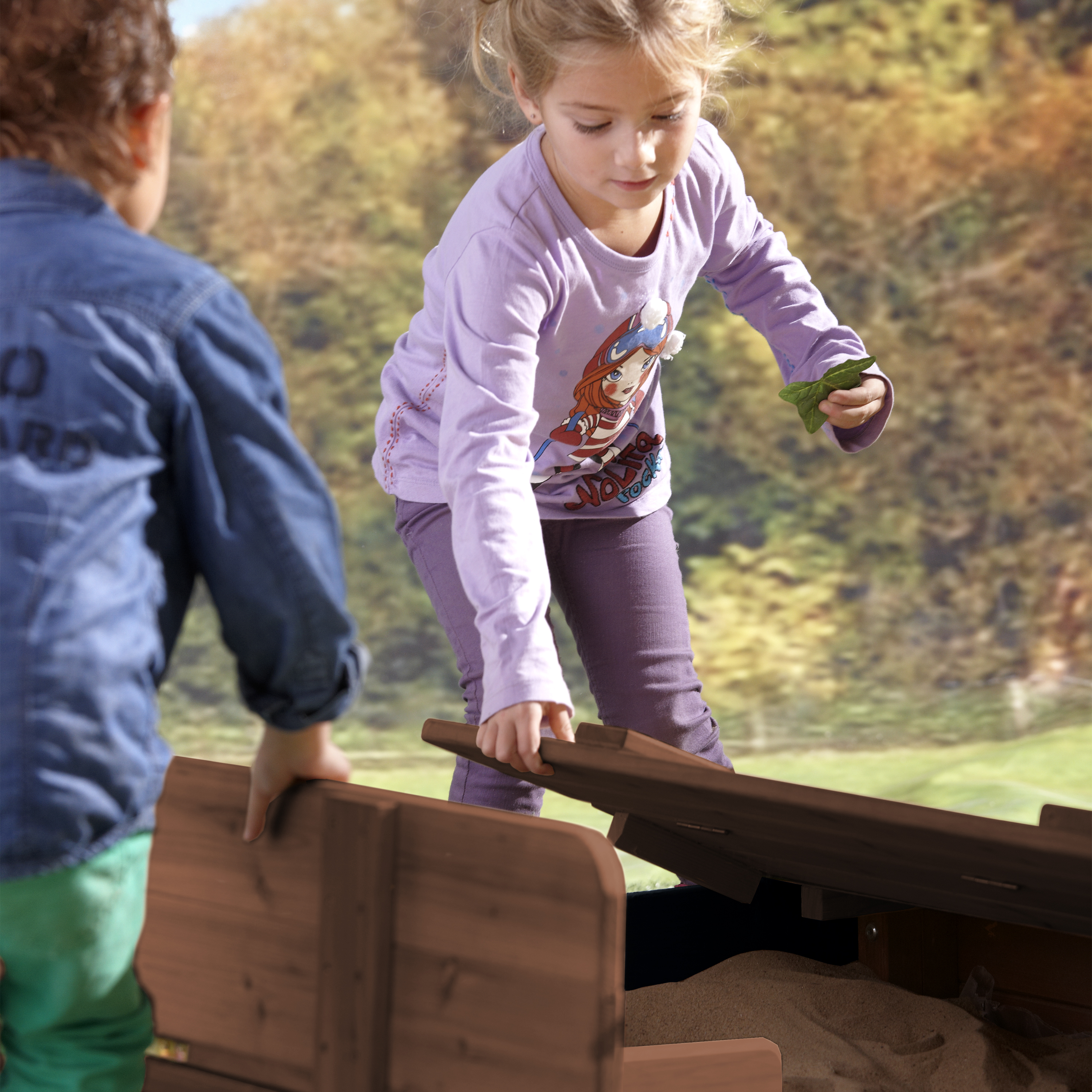 AXI Ella Sandbox 100 x 95 cm - Anthracite/Brown