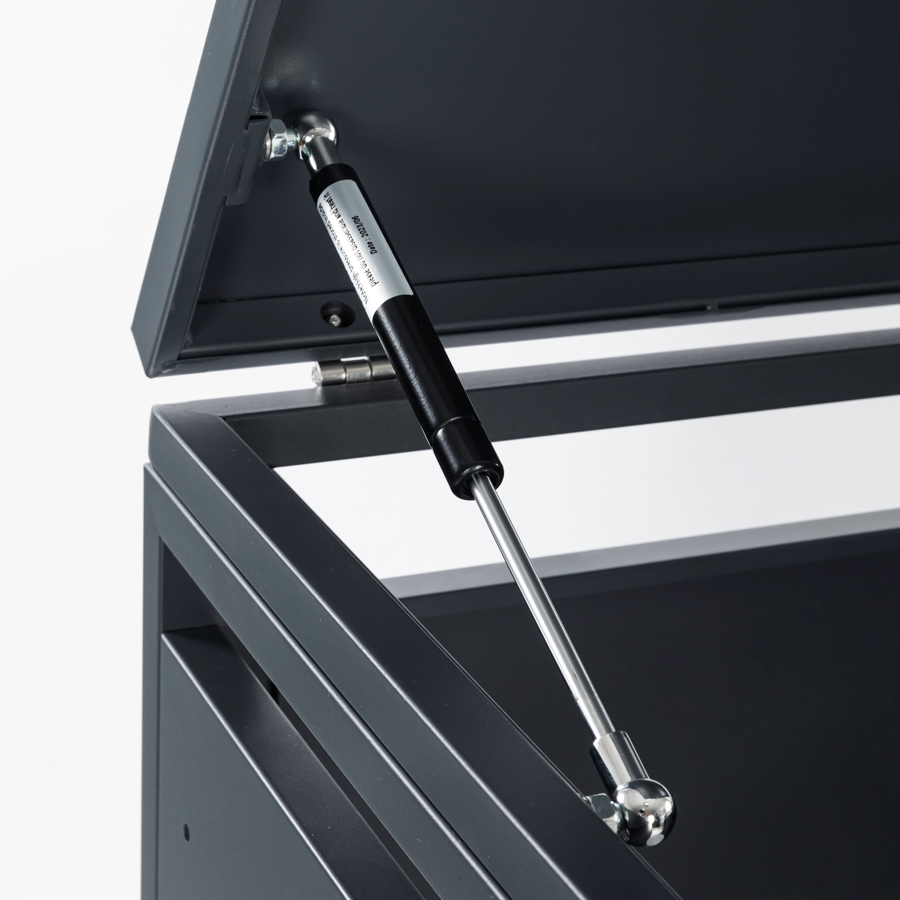 AXI Lucas Metal Garbage Bin Shed Anthracite/Wood look - 1 Garbage Bin