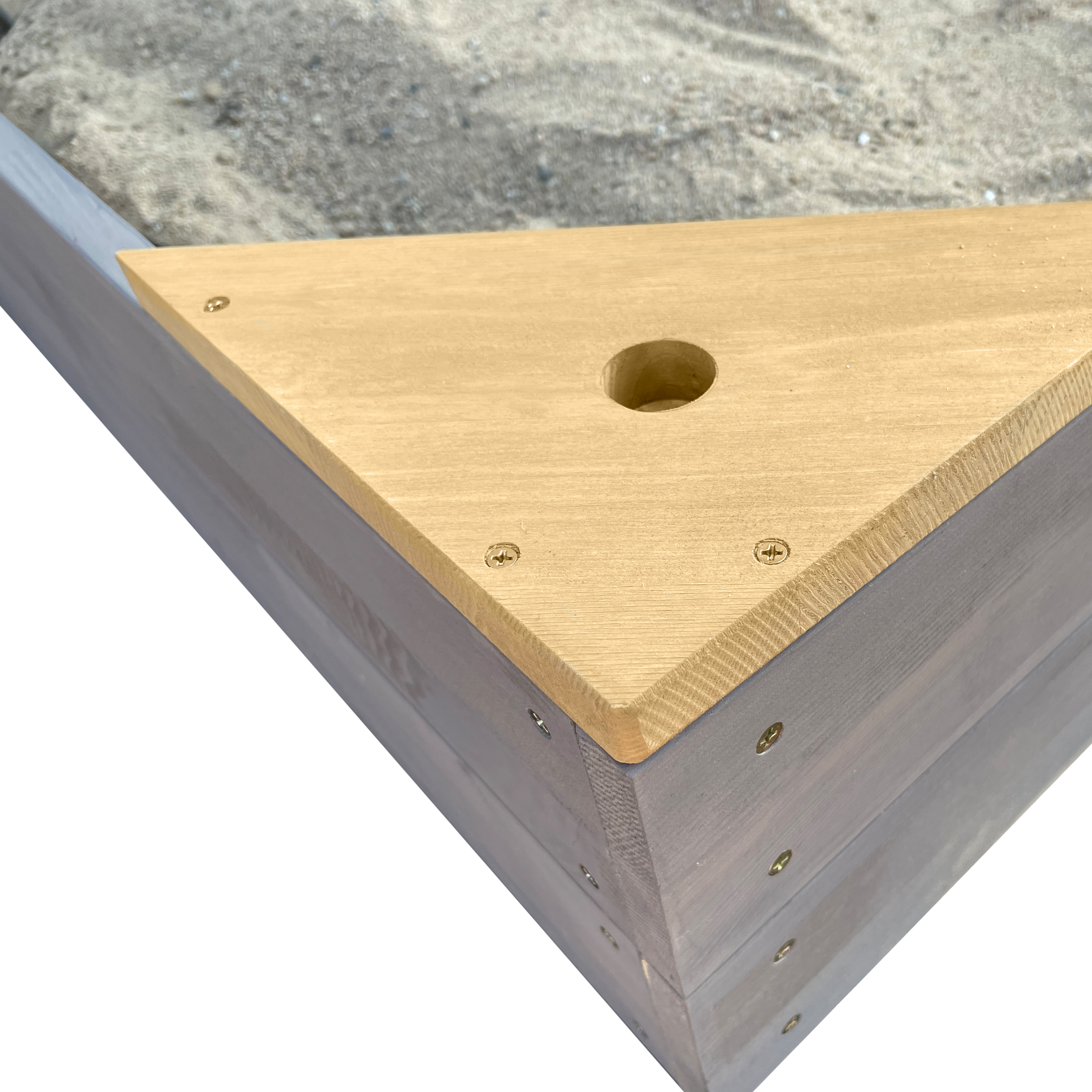 AXI Kelly Sandbox with Play Kitchen - 180 x 115 cm - Grey/brown