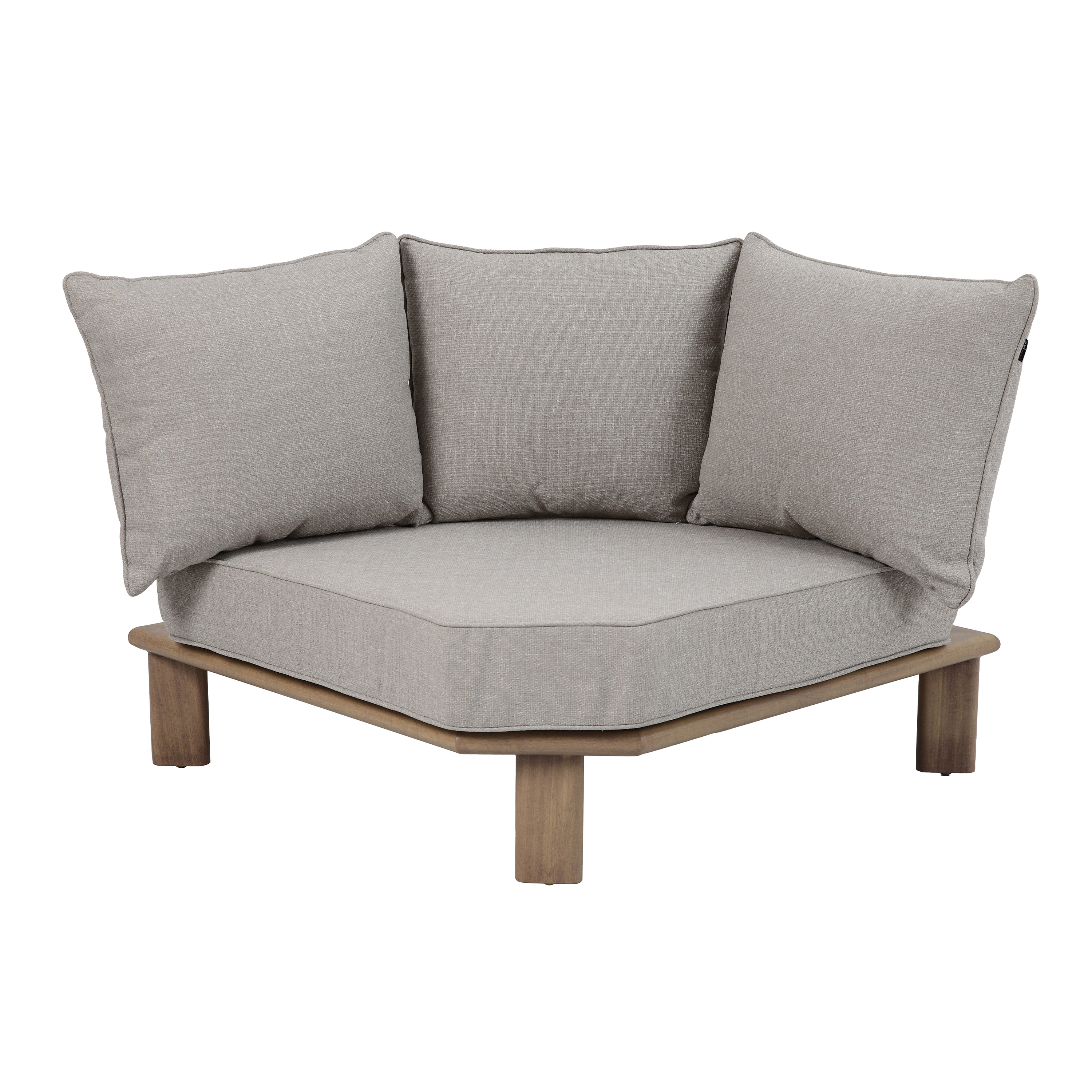 AXI Avery Lounge Set with Side Tables Wood-Look with Beige-8720365065637 AXI Avery Lounge Set with Side Tables Wood-Look with Beige