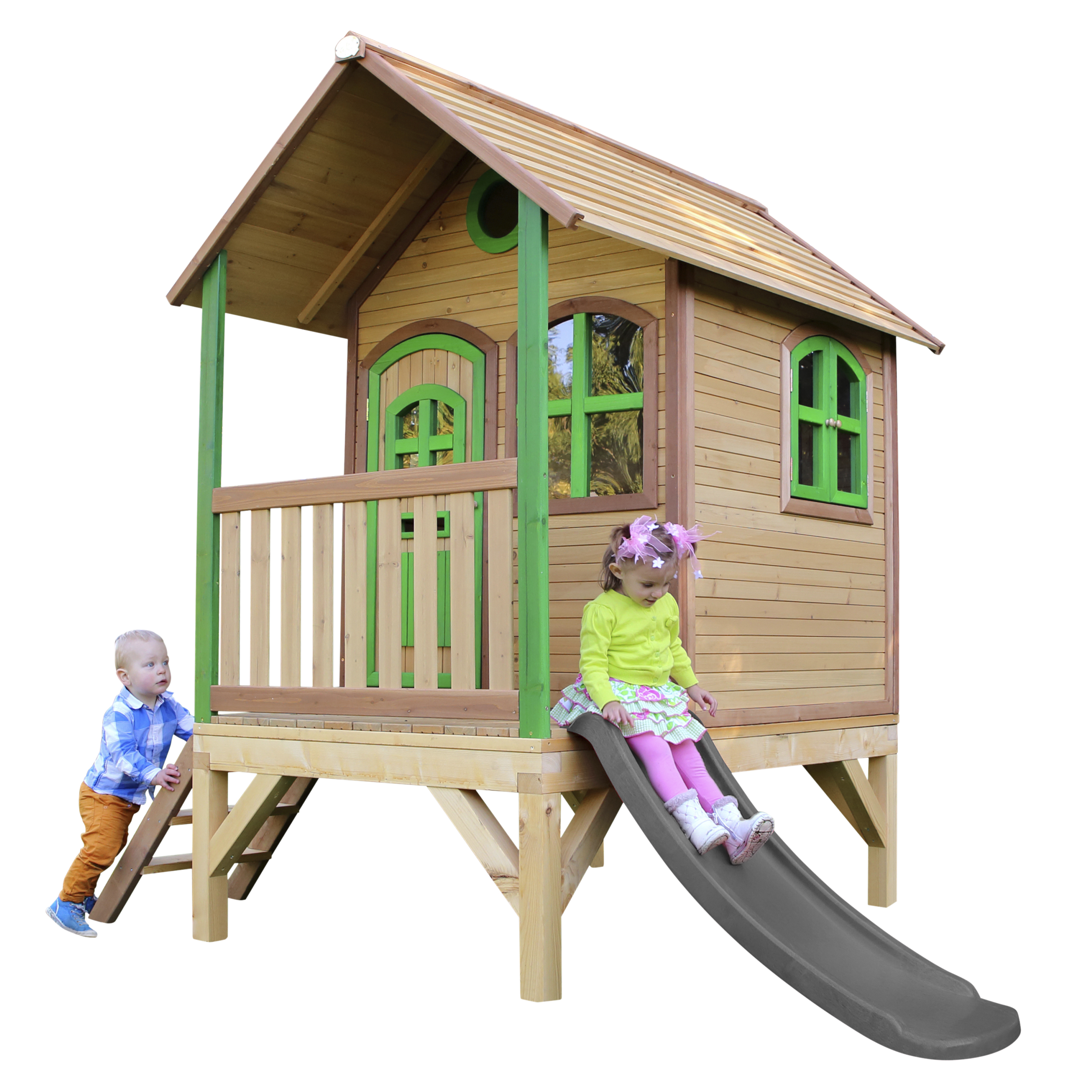 AXI Tom Playhouse Brown/Green - Grey Slide