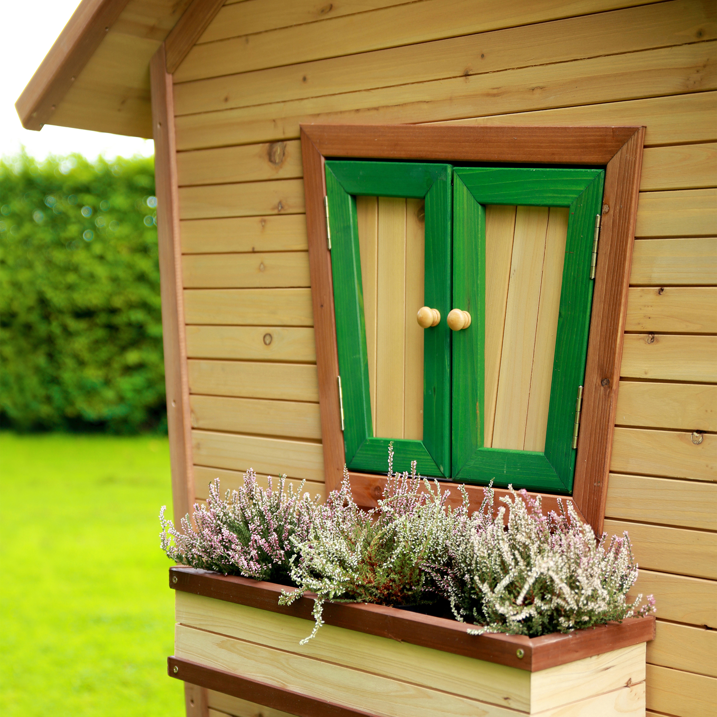 AXI Robin Playhouse Brown/Green - Grey Slide