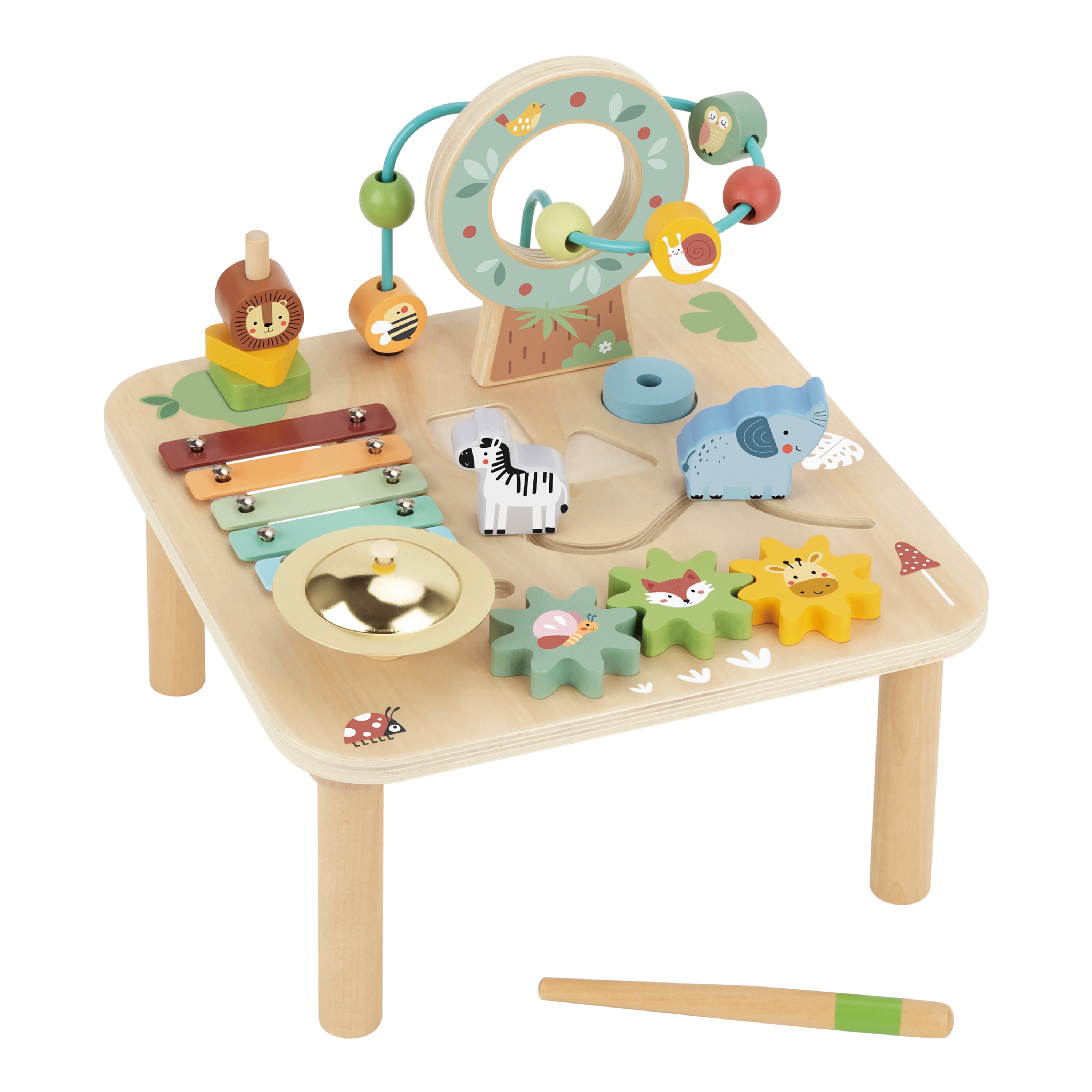 Tooky Toy Trälekbord med Xylofon och Djur