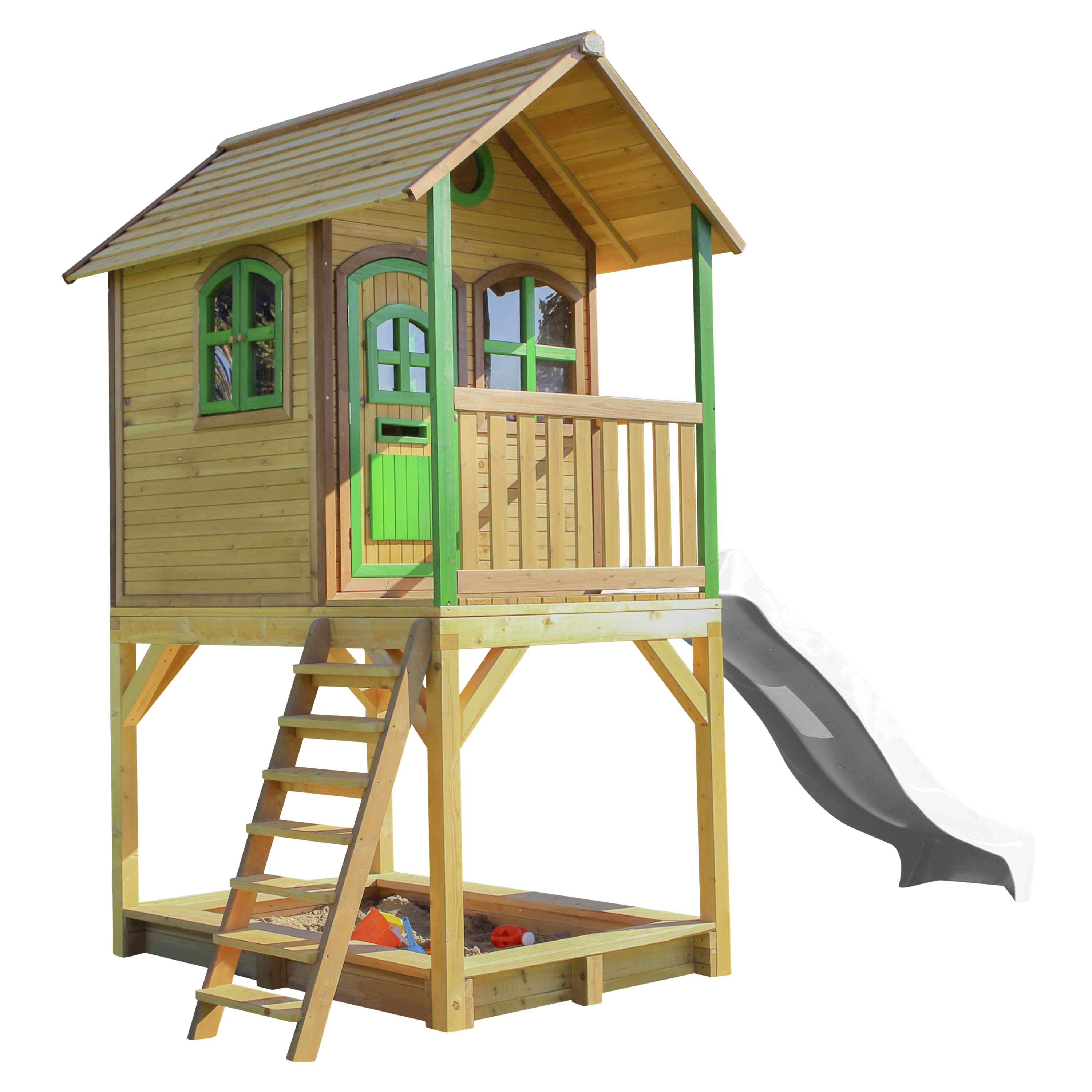 AXI Sarah Playhouse Brown/Green - White Slide