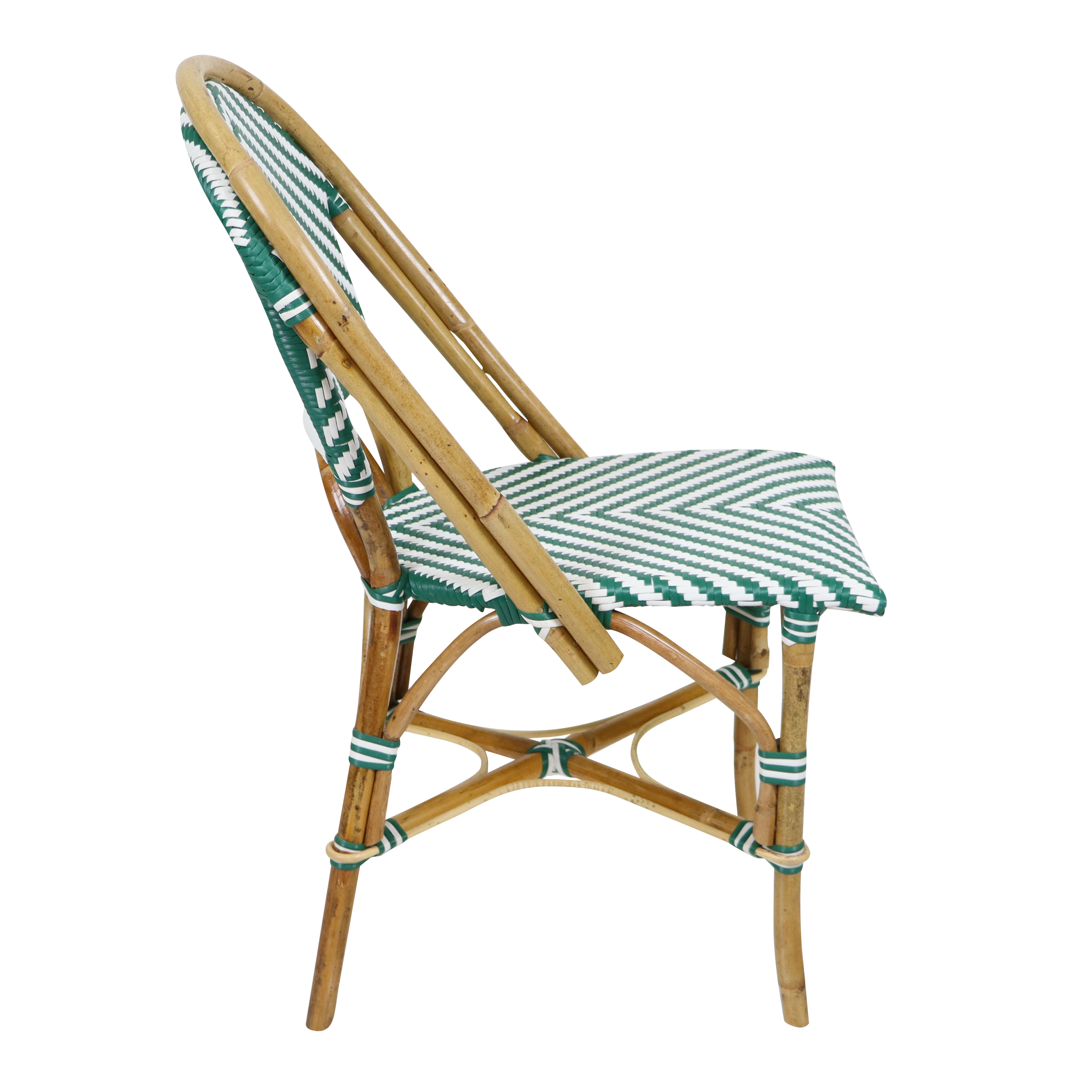 AXI Jacqueline Rattan Bistro Set Green/White-8720365066115 AXI Jacqueline Rattan Bistro Set Green/White