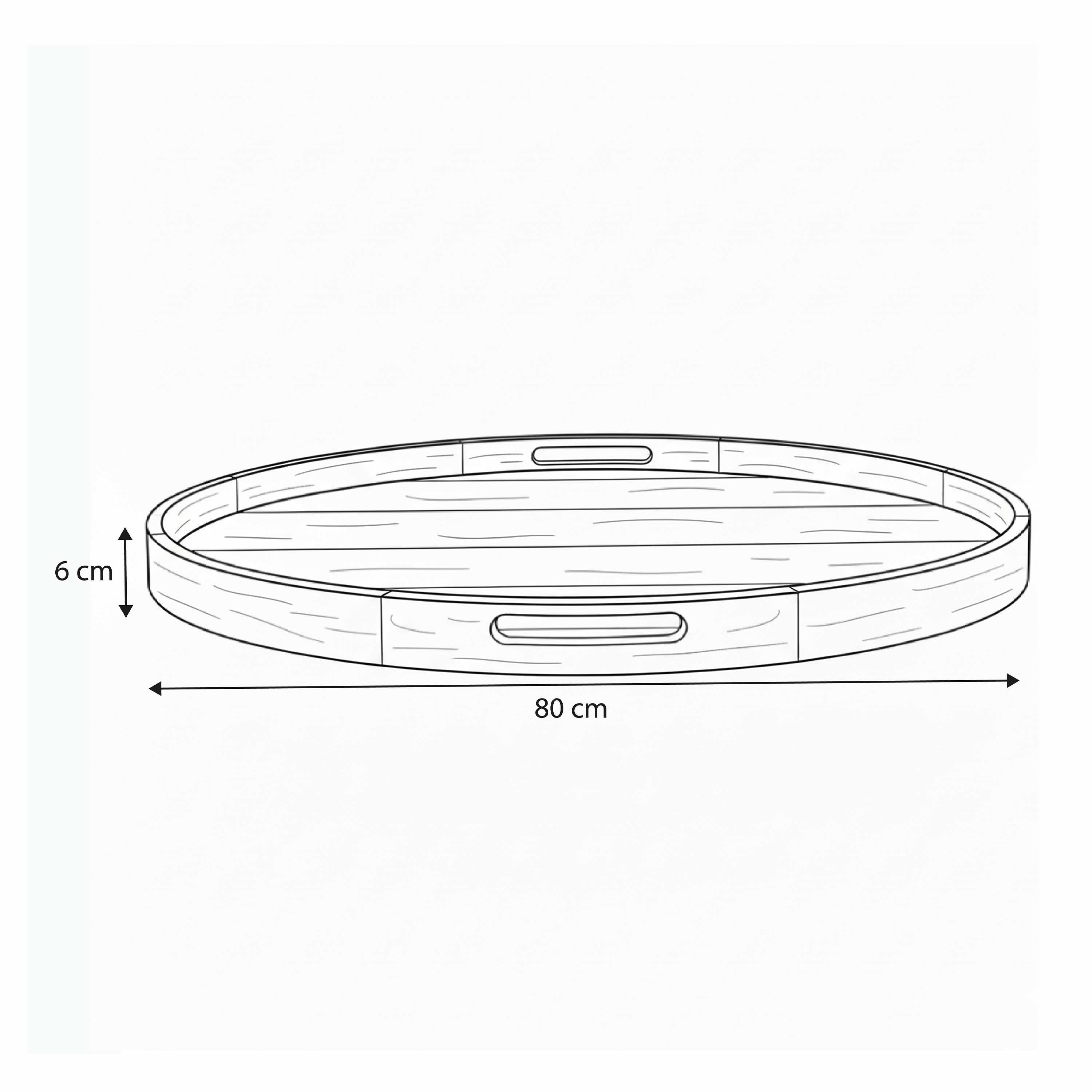 AXI Dewi Teak Tray Ø 80 cm