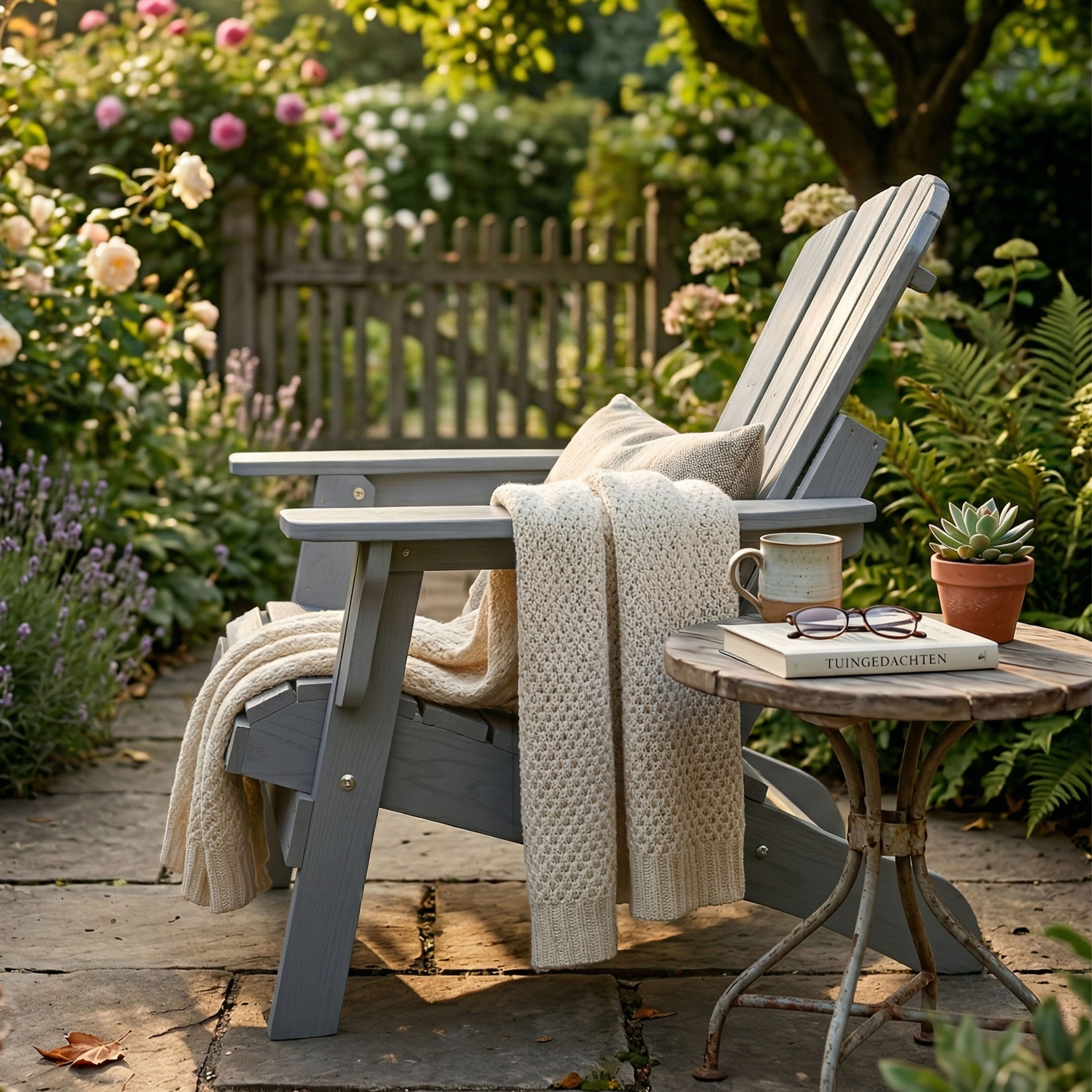 AXI Rosalie Folding Adirondack Chair Grey