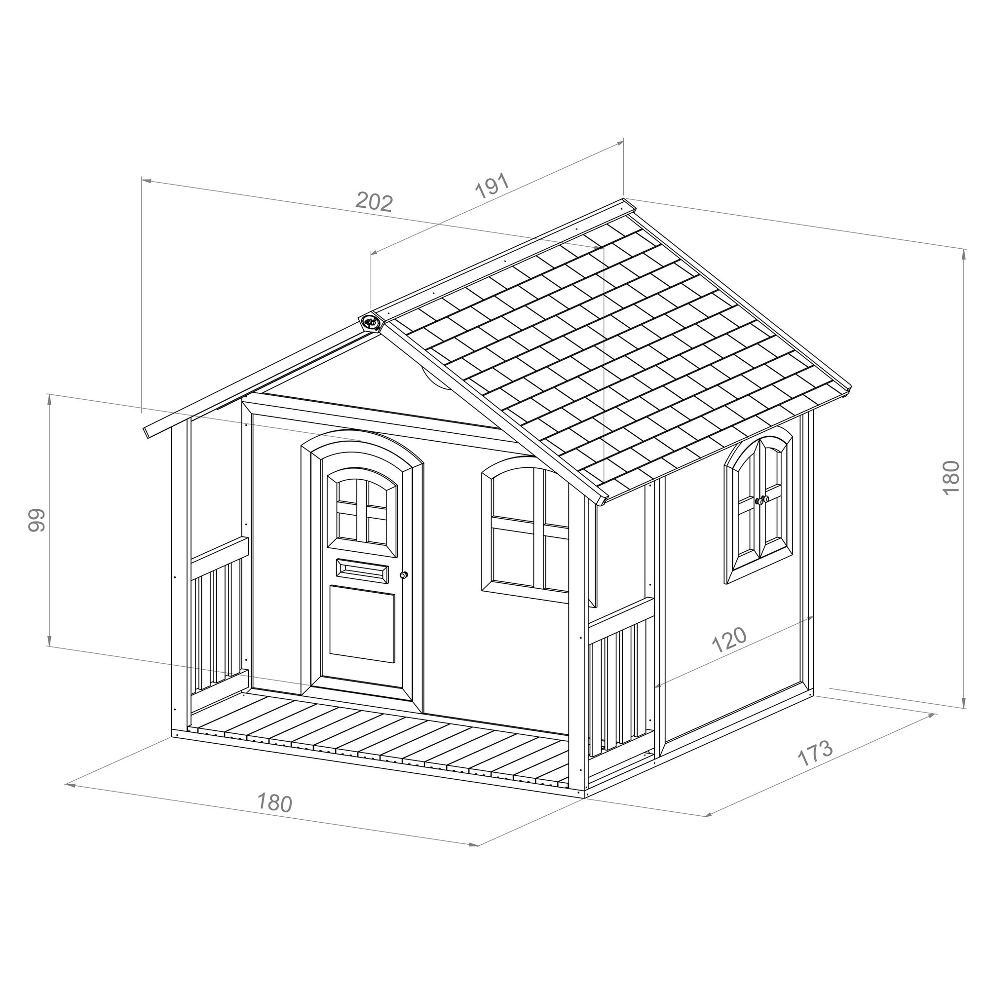 AXI Milan Playhouse Brown/white