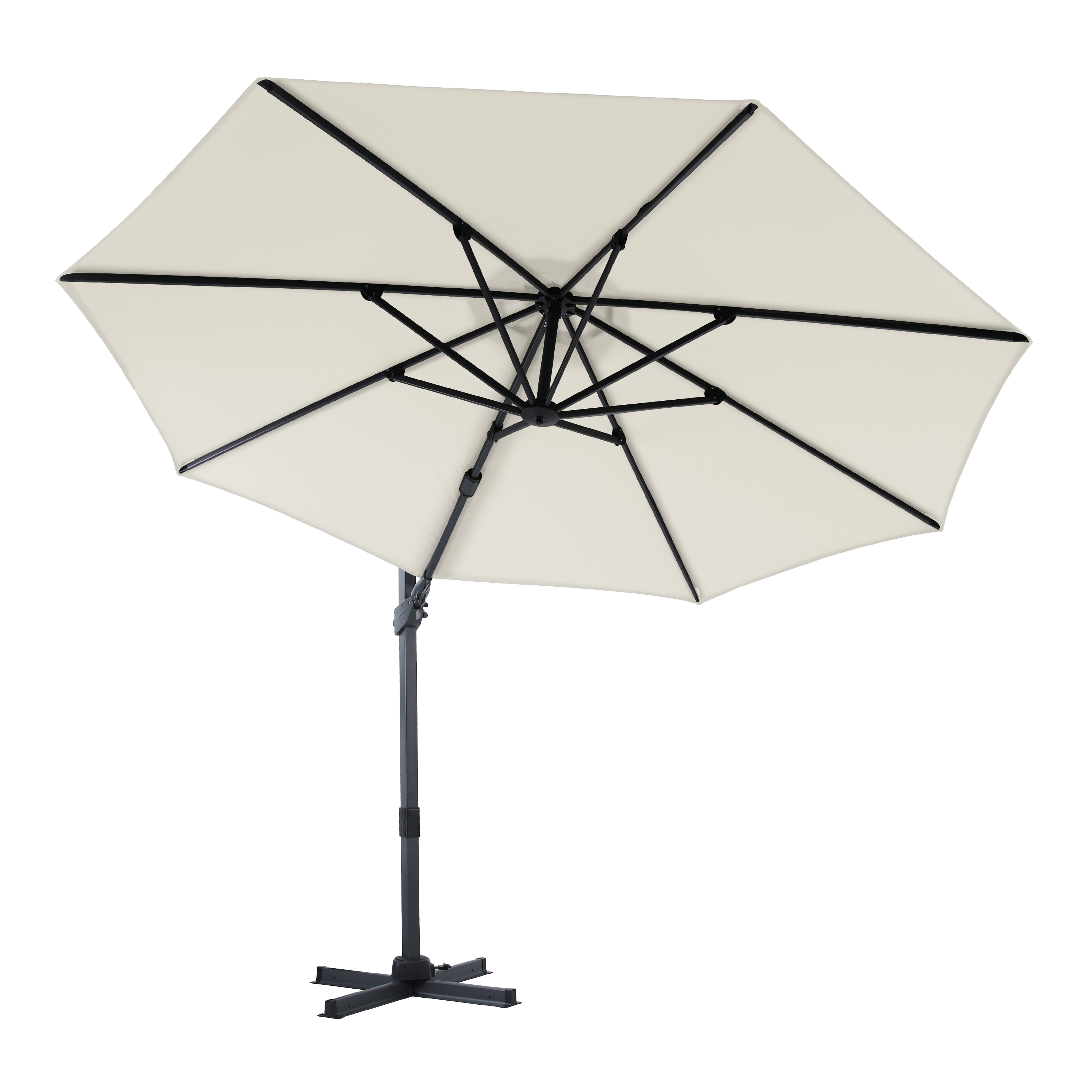 AXI Cyrus Premium Zweefparasol Ã˜ 300cm Antraciet/beige 