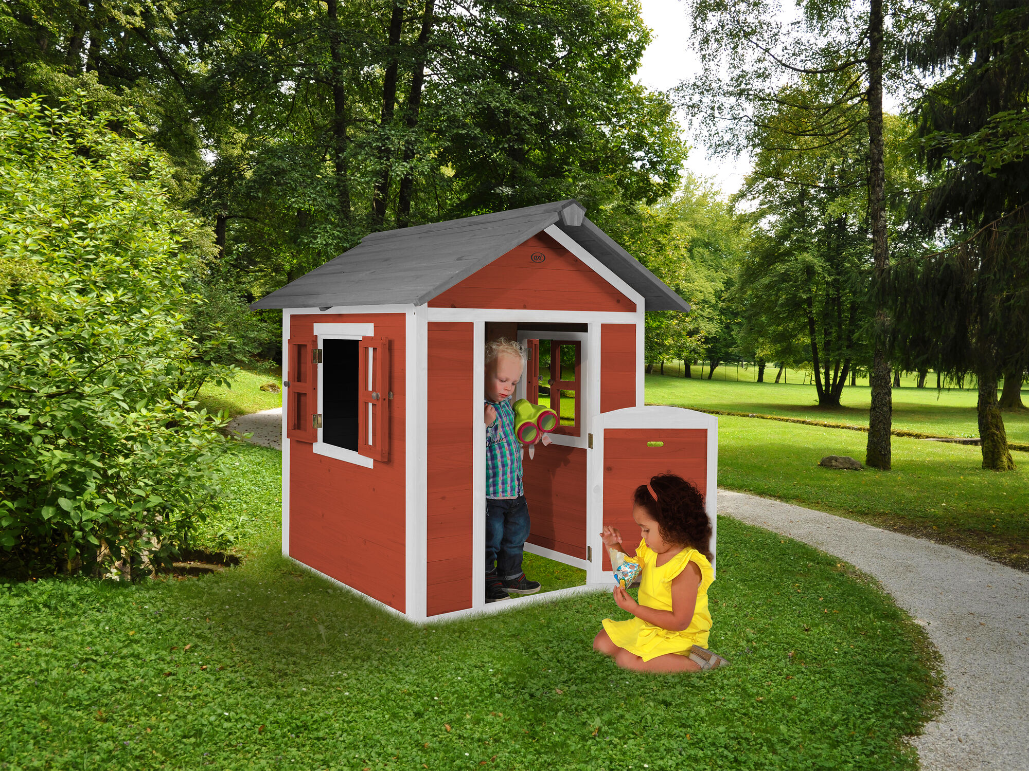 AXI Lodge Playhouse Scandinavian Red