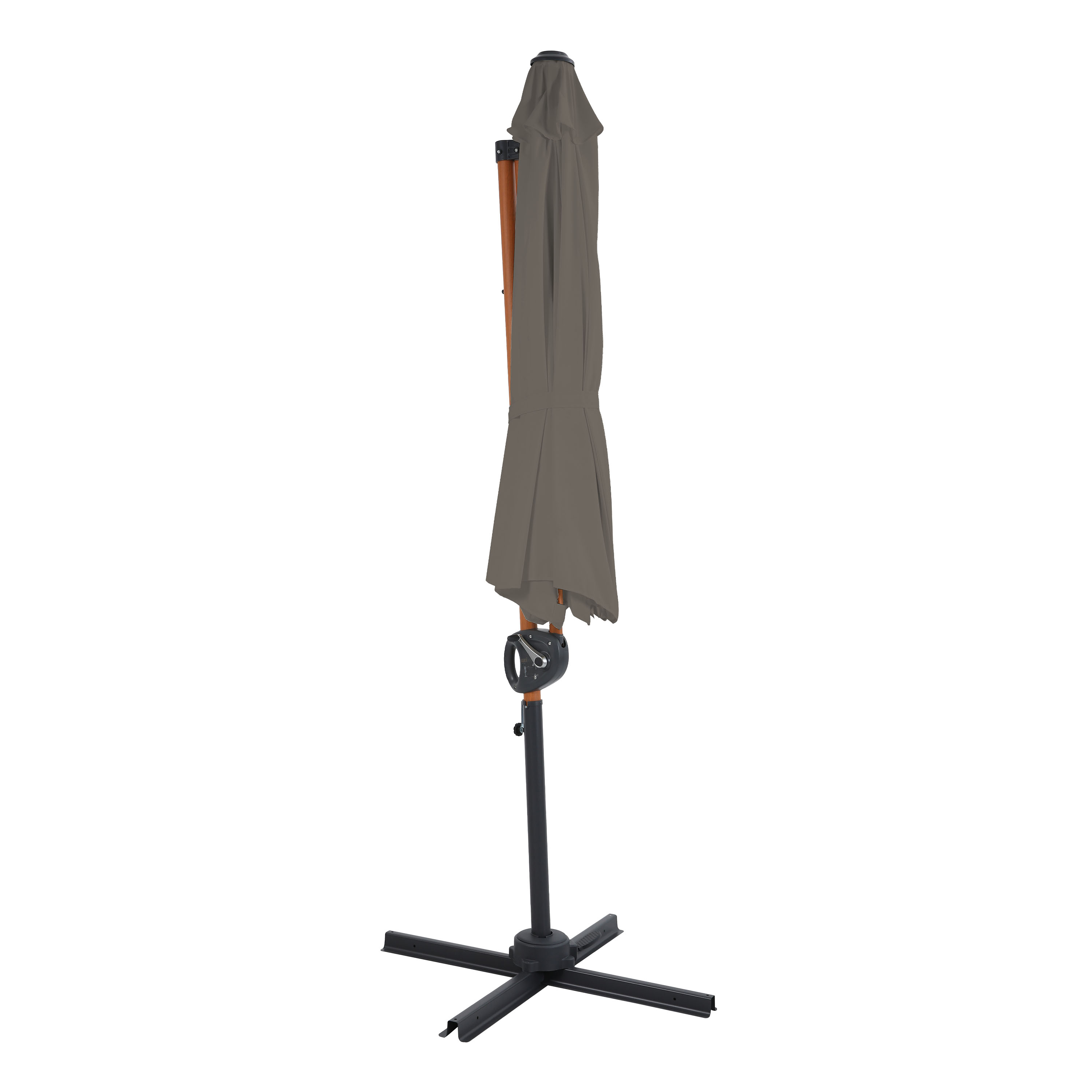 AXI Solea Cantilever Parasol Ø 300cm Wood-look/Taupe