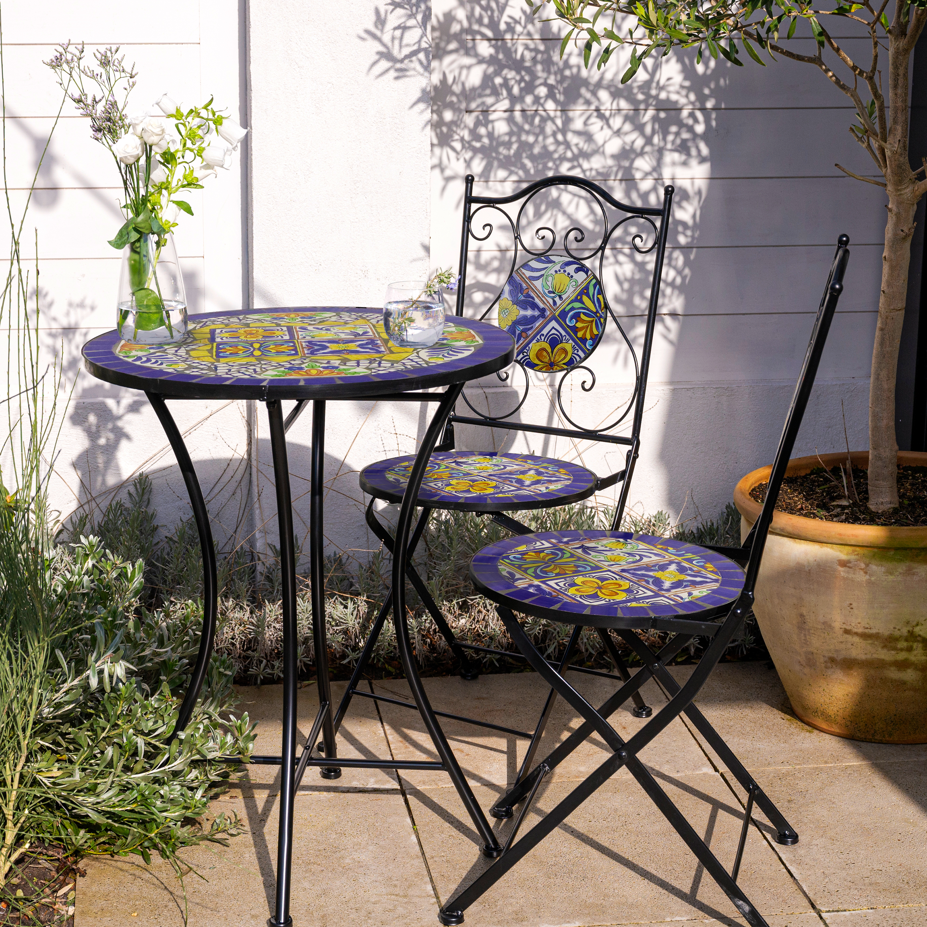 AXI AmÃ©lie MozaÃ¯ek Bistroset Mediterrane stijl Blauw/geel