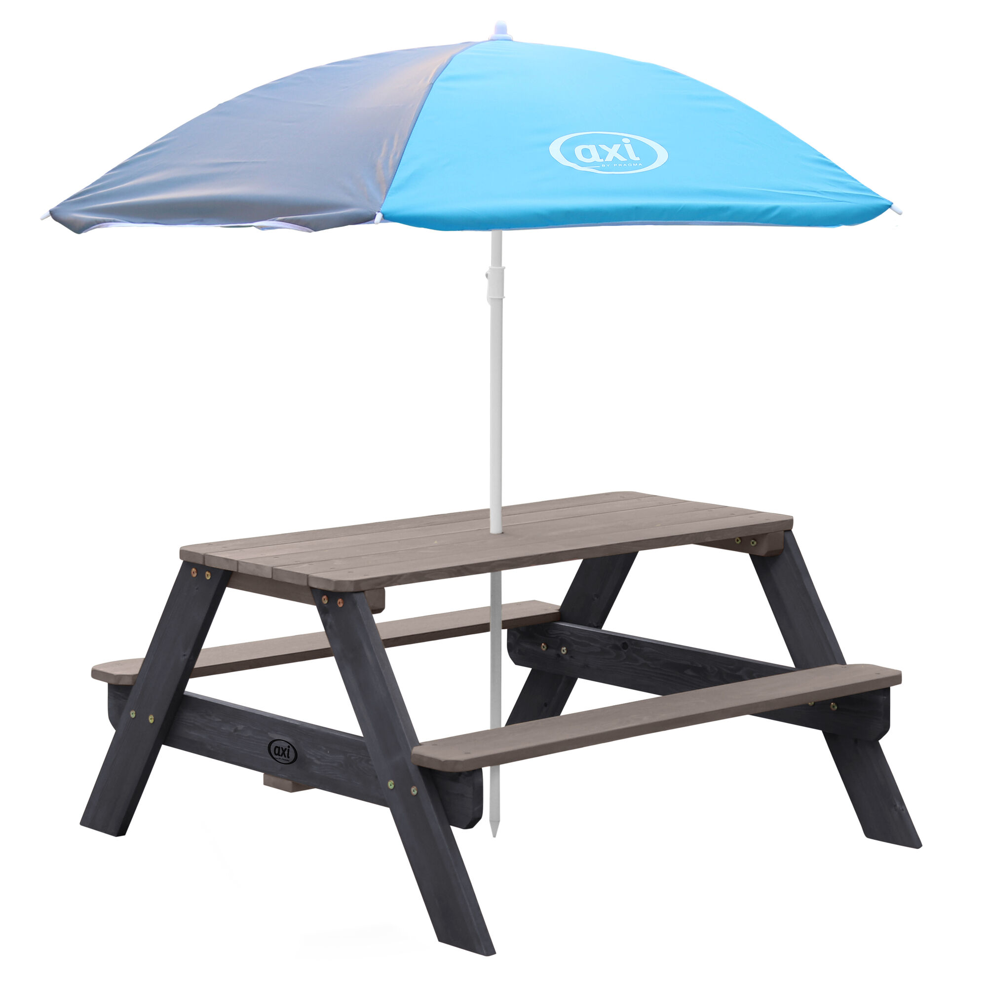 AXI Parasol Parasol âŒ€125 cm - Grijs/blauw