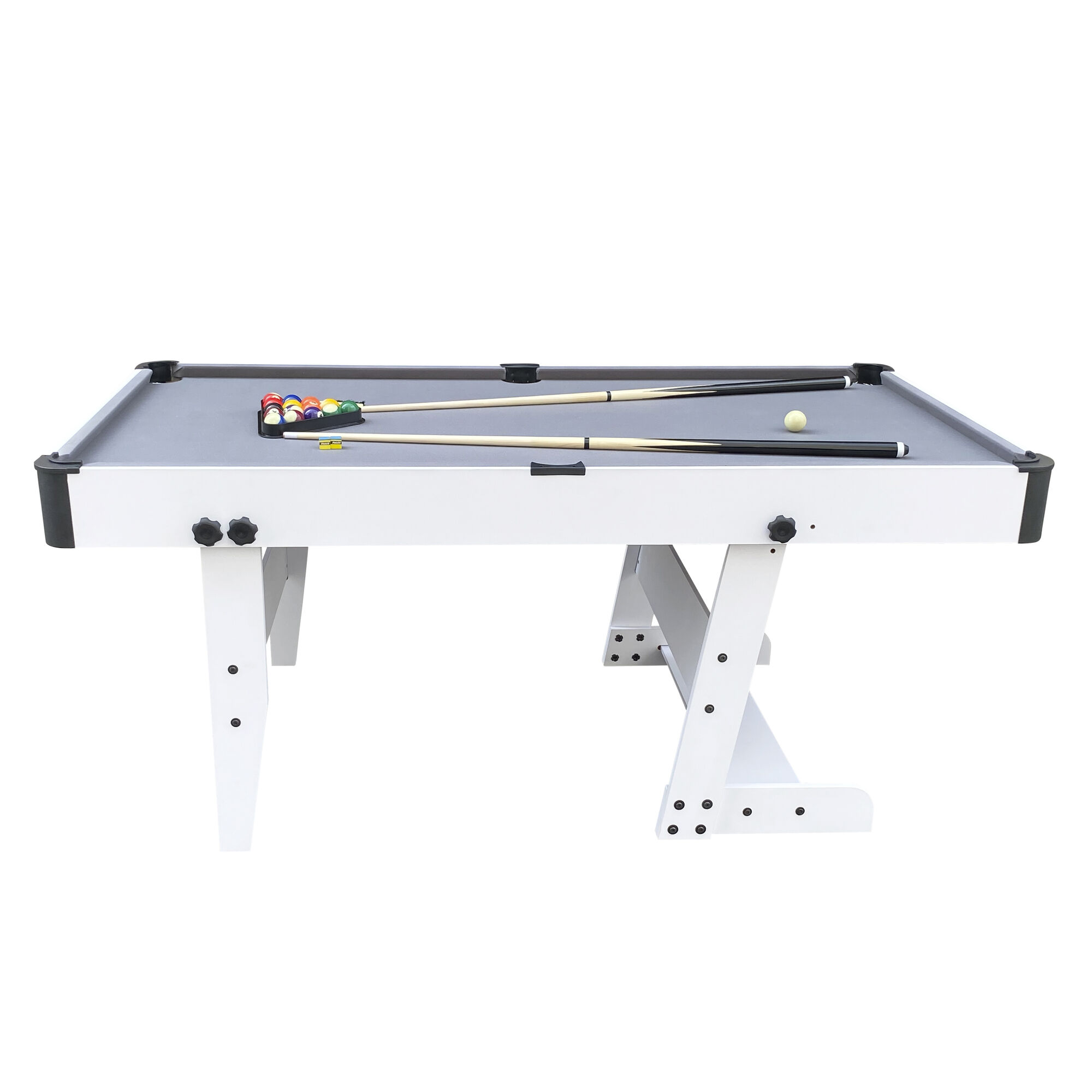Cougar Hustle XL opklapbare Pooltafel Wit/grijs