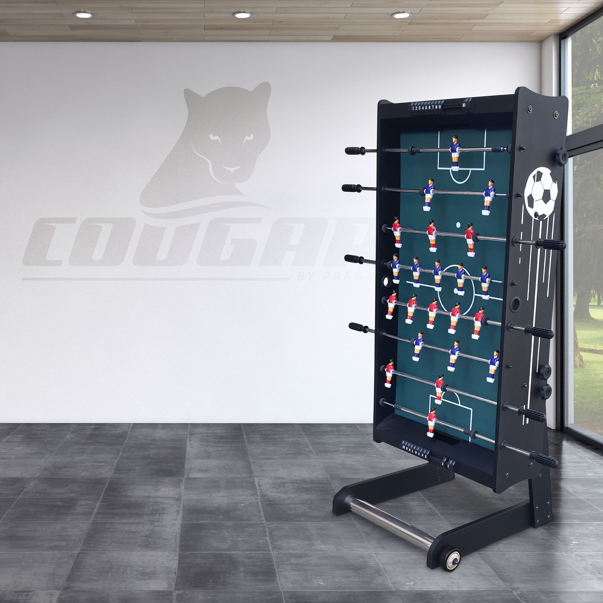 Cougar Scorpion Kick TS opklapbare Voetbaltafel Zwart