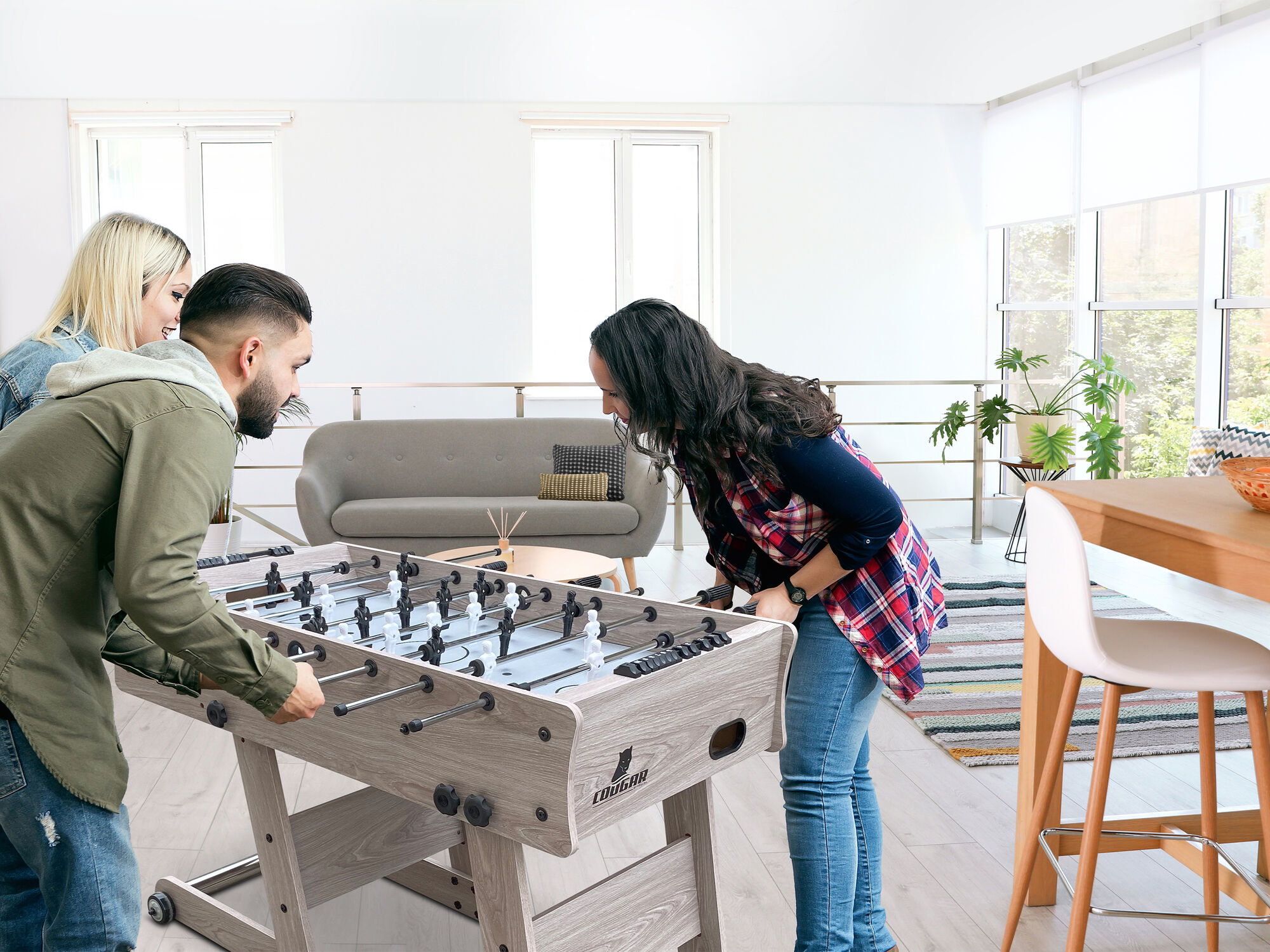 Cougar Scorpion Kick folding Football Table Oak - Limited Edition