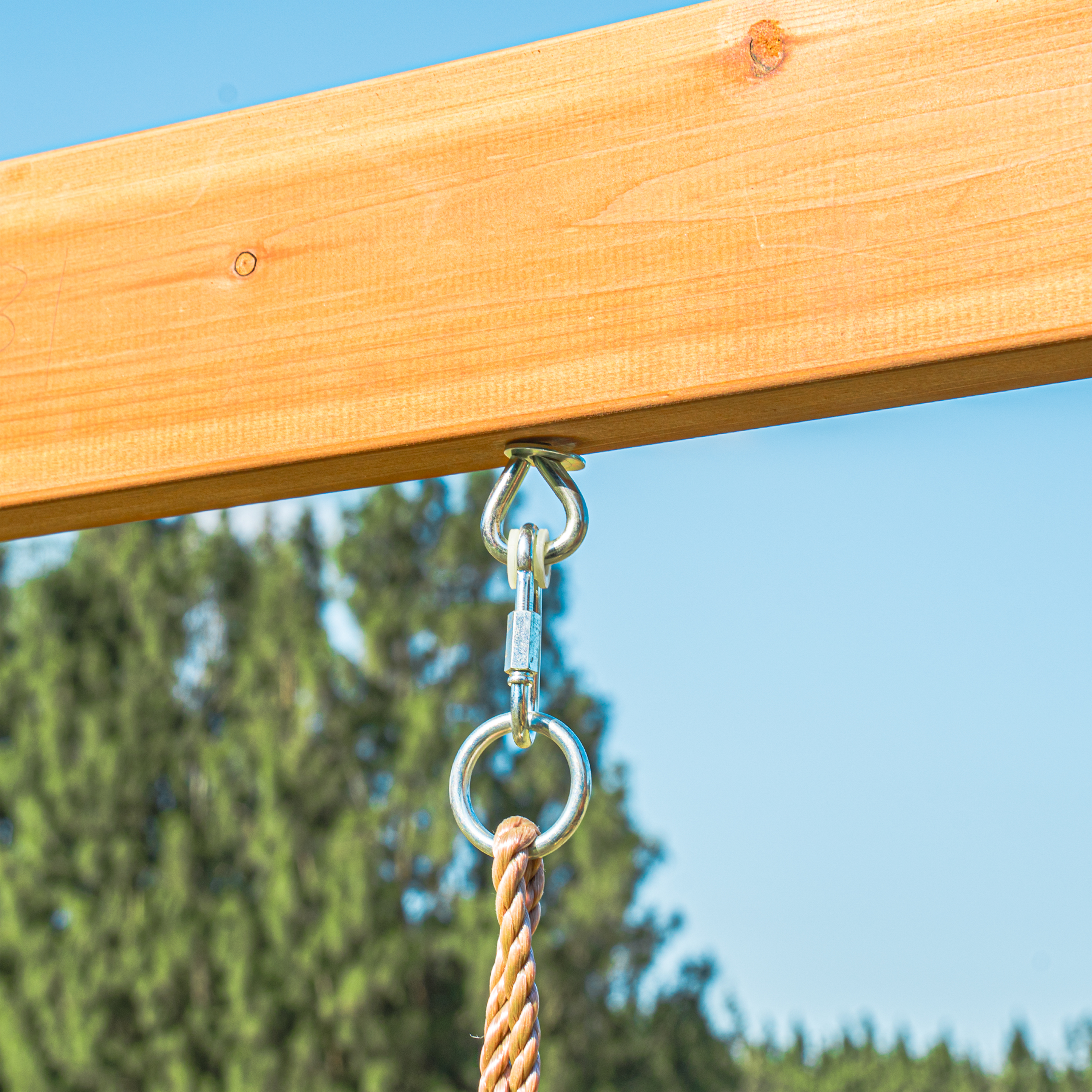 AXI Jack Climbing Frame with Double Swing and Trapeze – Red Slide