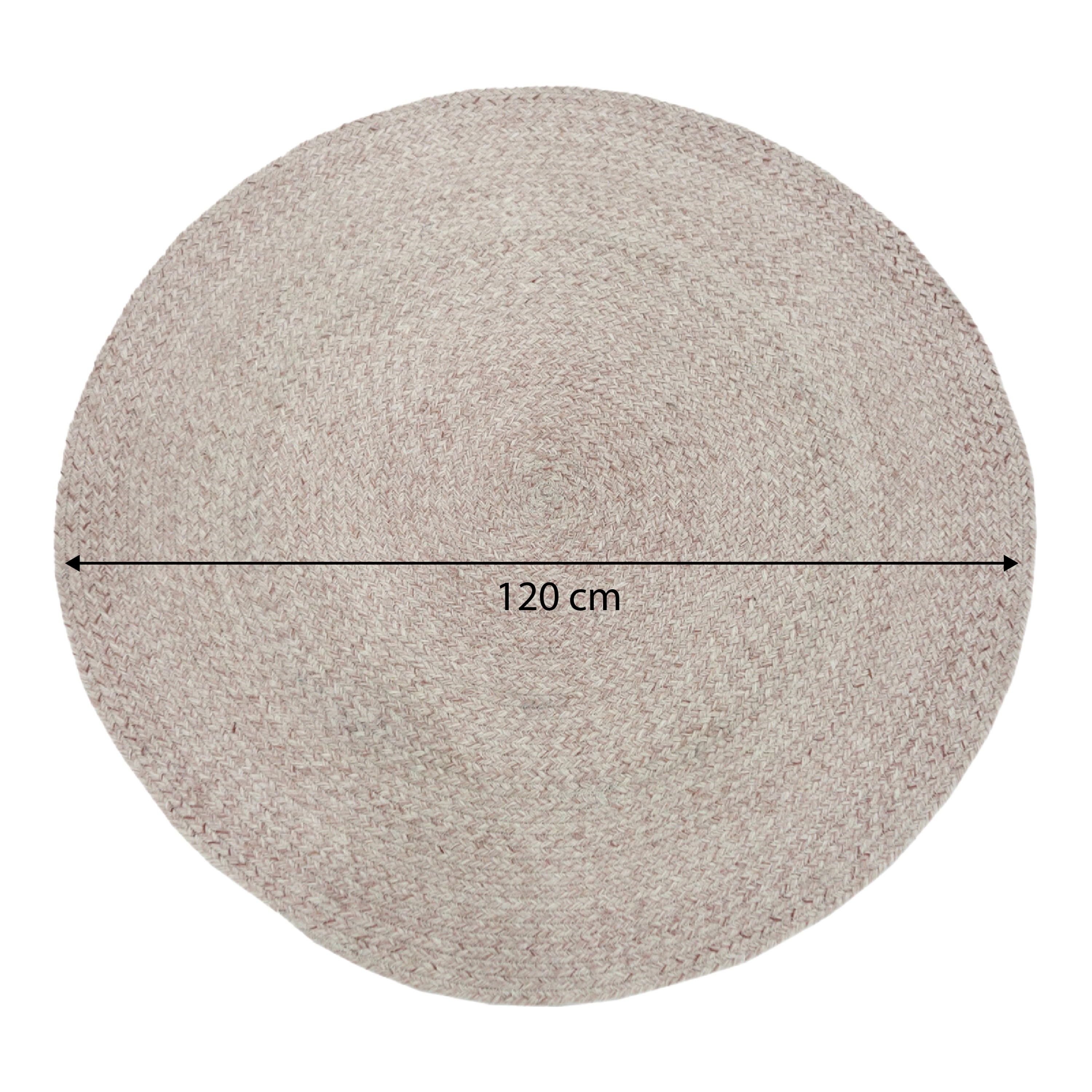 AXI Corfu Outdoor Rug – Round – Ø 120 cm – Beige / Rosé-8720365067013 AXI Corfu Outdoor Rug – Round – Ø 120 cm – Beige / Rosé
