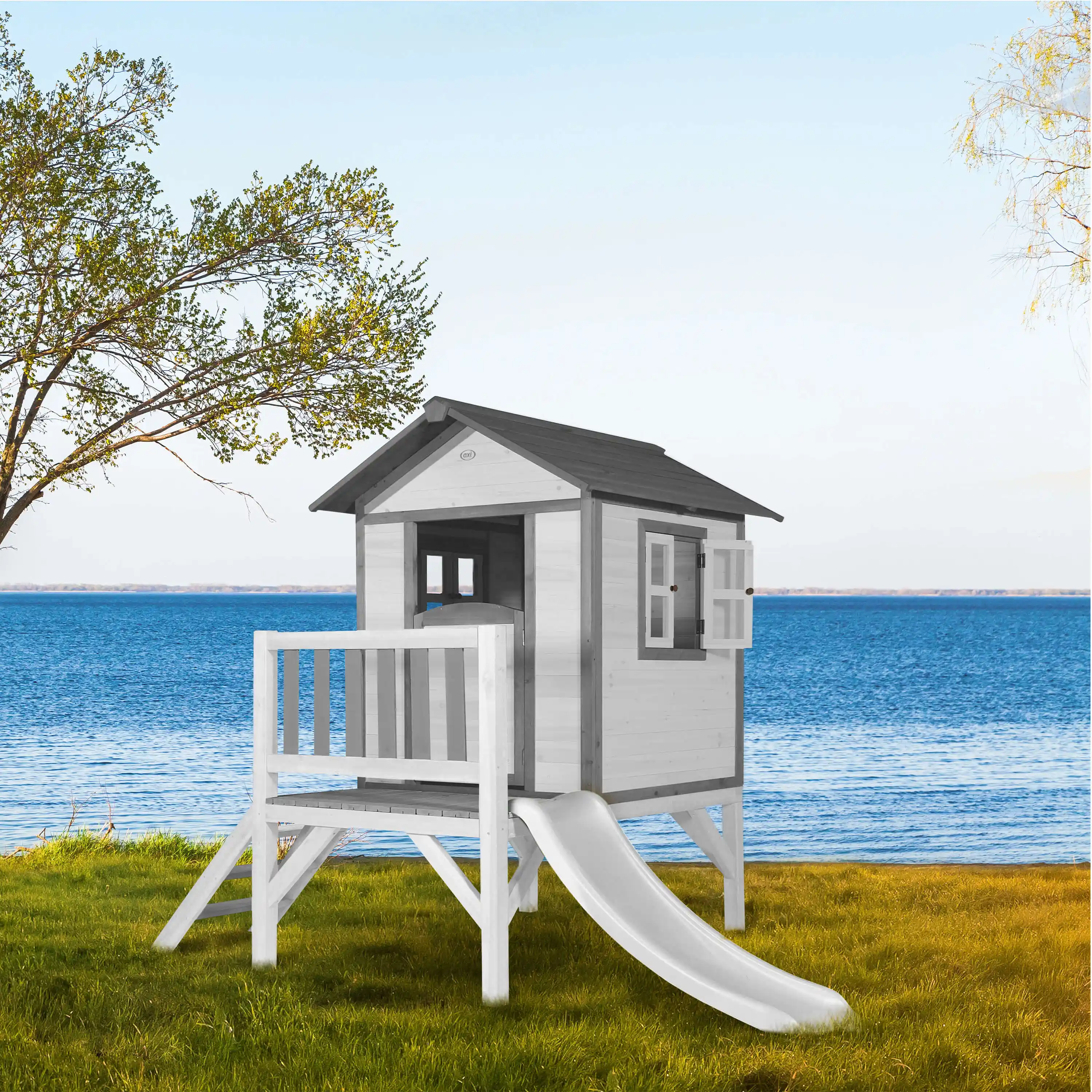 AXI Lodge XL Speelhuis Klassiek - Witte Glijbaan
