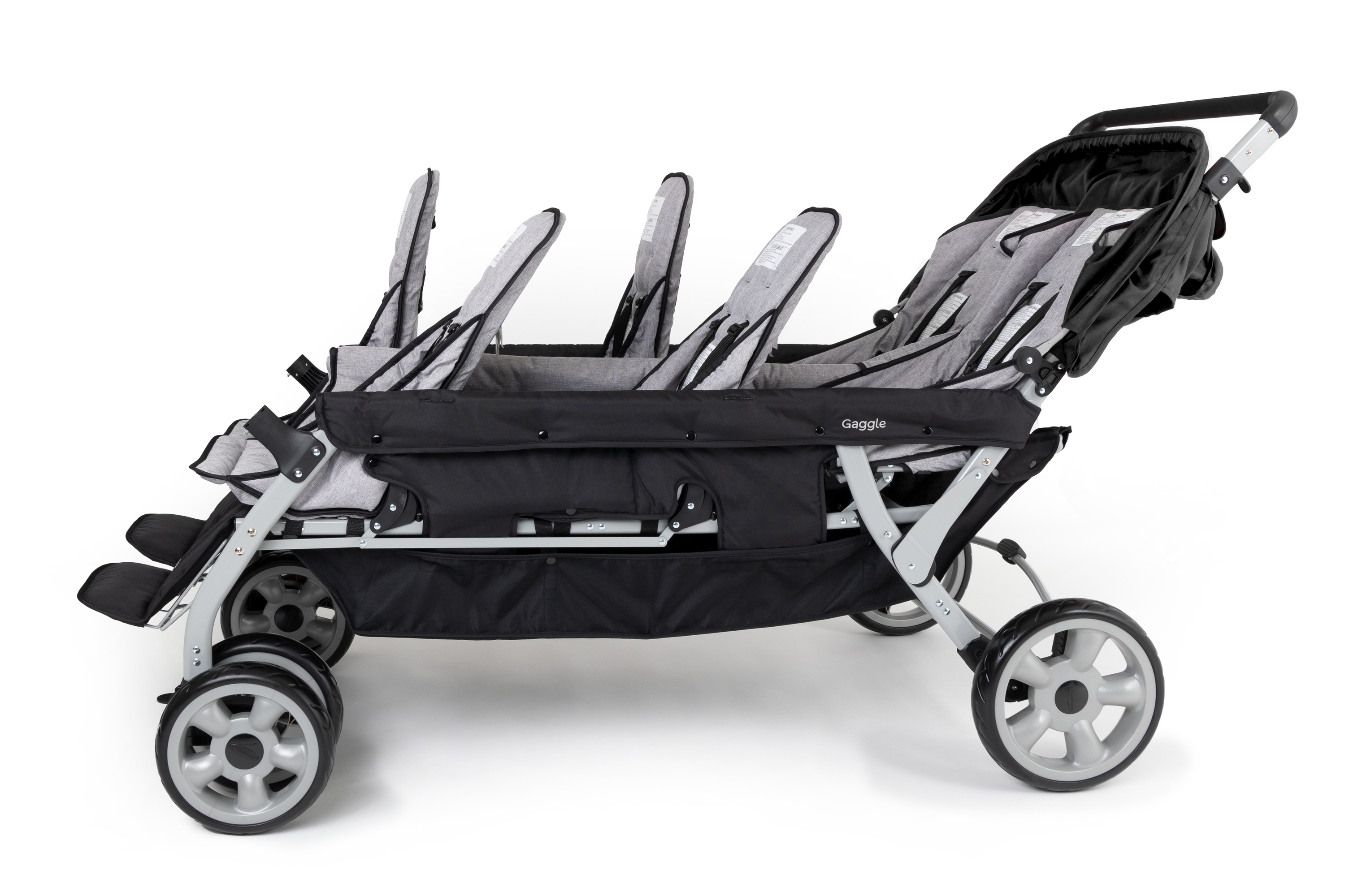 Gaggle Jamboree Folding Stroller for 6 children - Black-0849801015208 Gaggle Jamboree Folding Stroller for 6 children - Black