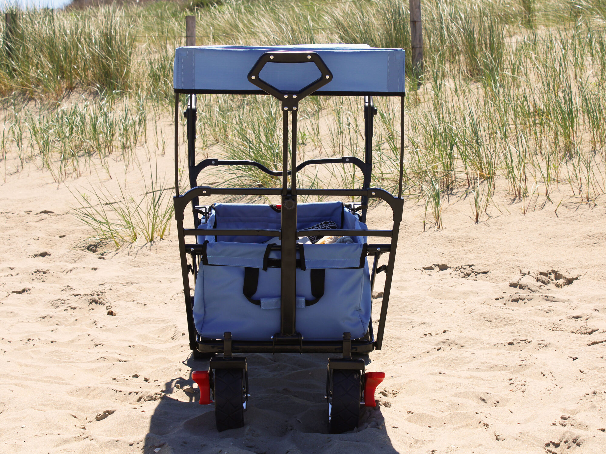 AXI AB210 Opvouwbare Bolderwagen met dak. tas. rem en duwstang Blauw
