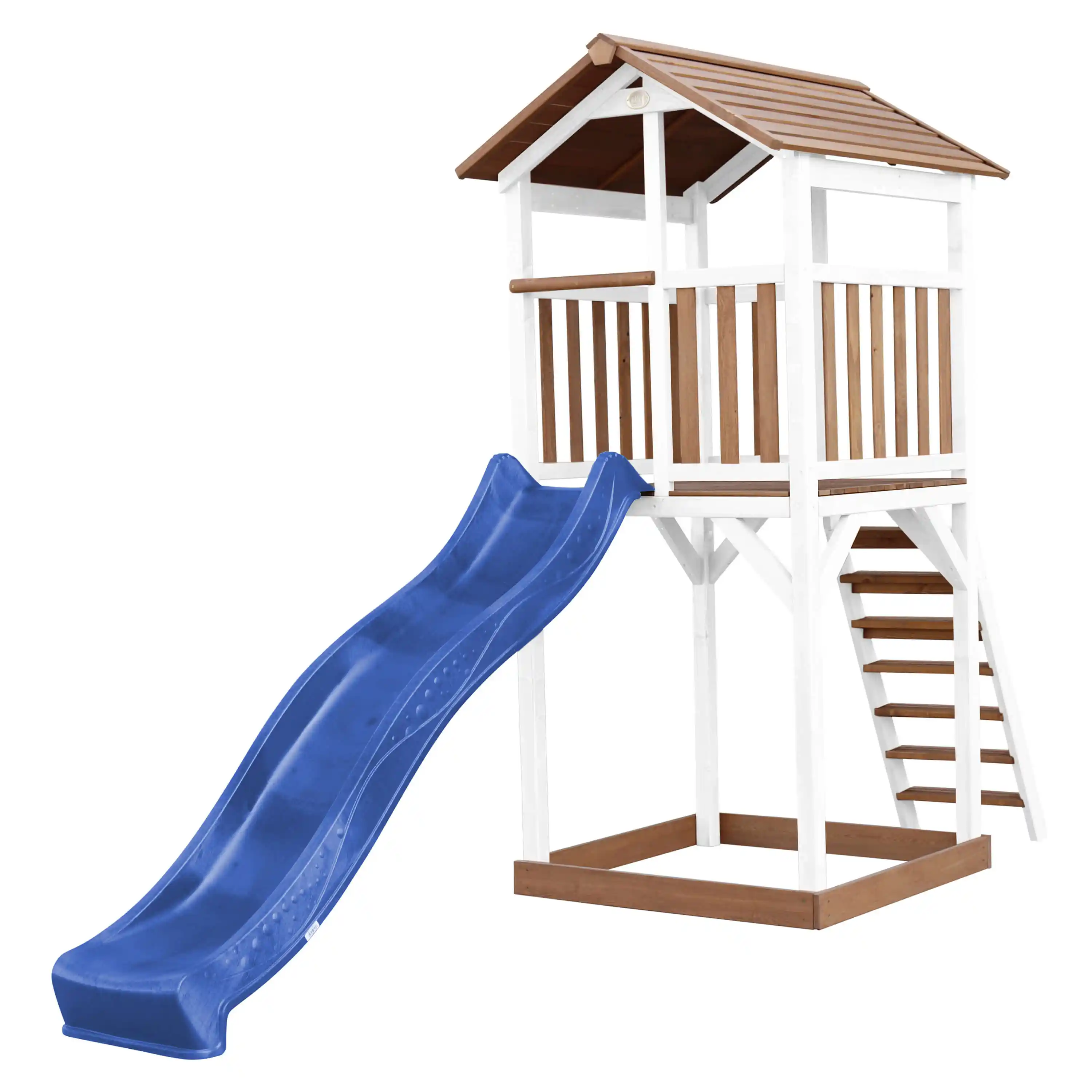 AXI Beach Tower Speeltoren Bruin/wit - Blauwe Glijbaan