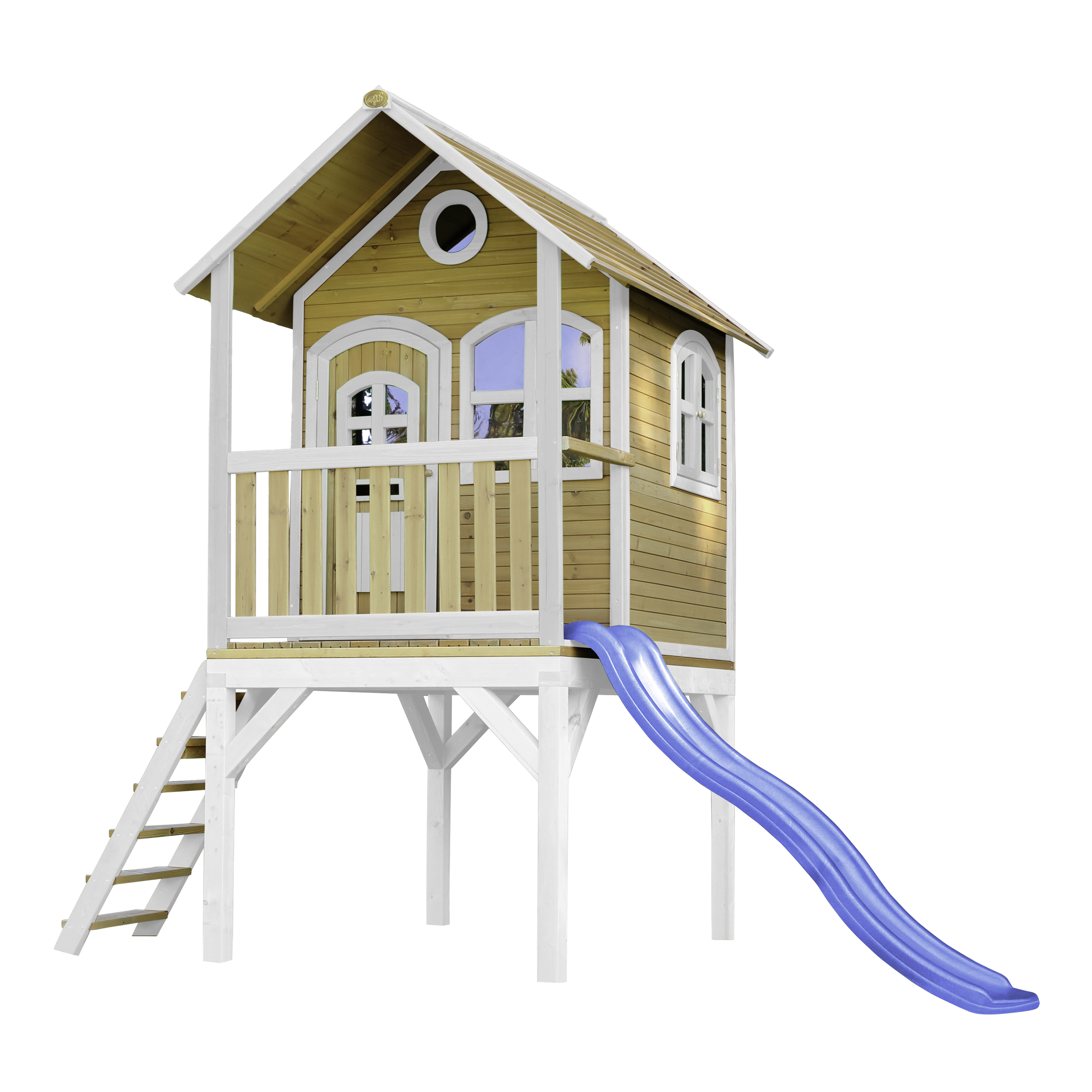 AXI Laura Playhouse Brown/White - Blue Slide