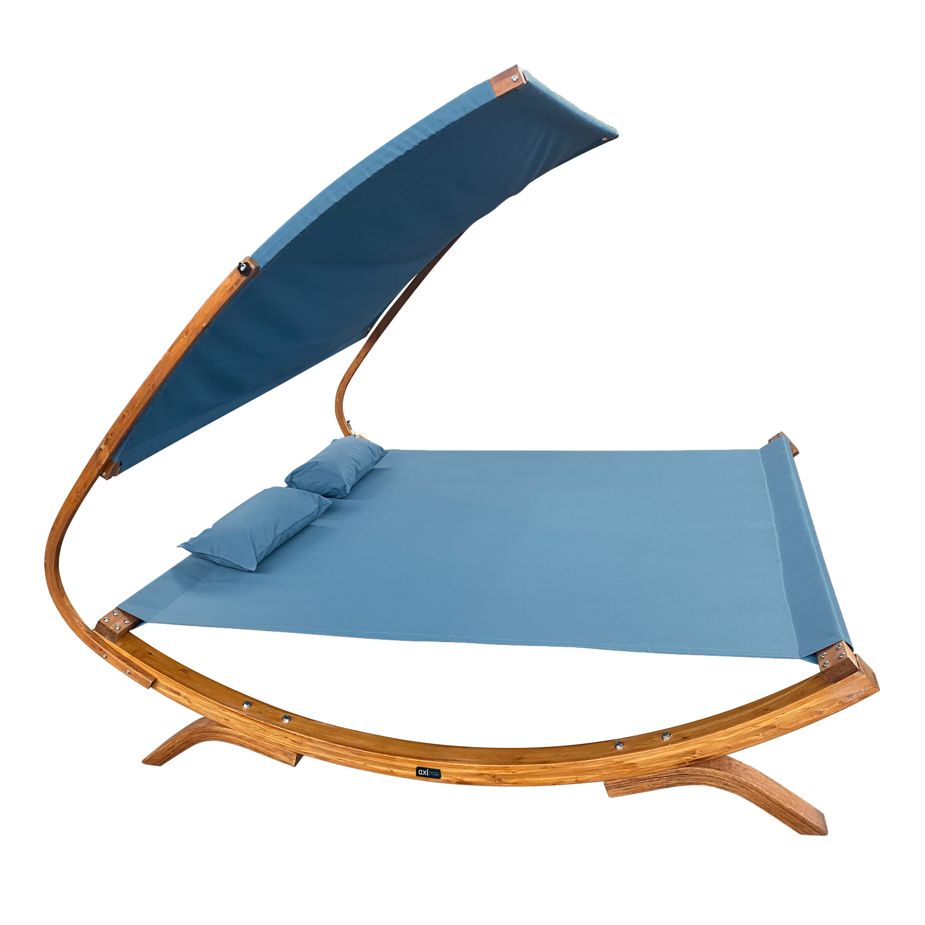 AXI Mallorca Tweepersoons ligbed met zonnescherm Blauw-8720365060908 AXI Mallorca Tweepersoons ligbed met zonnescherm Blauw