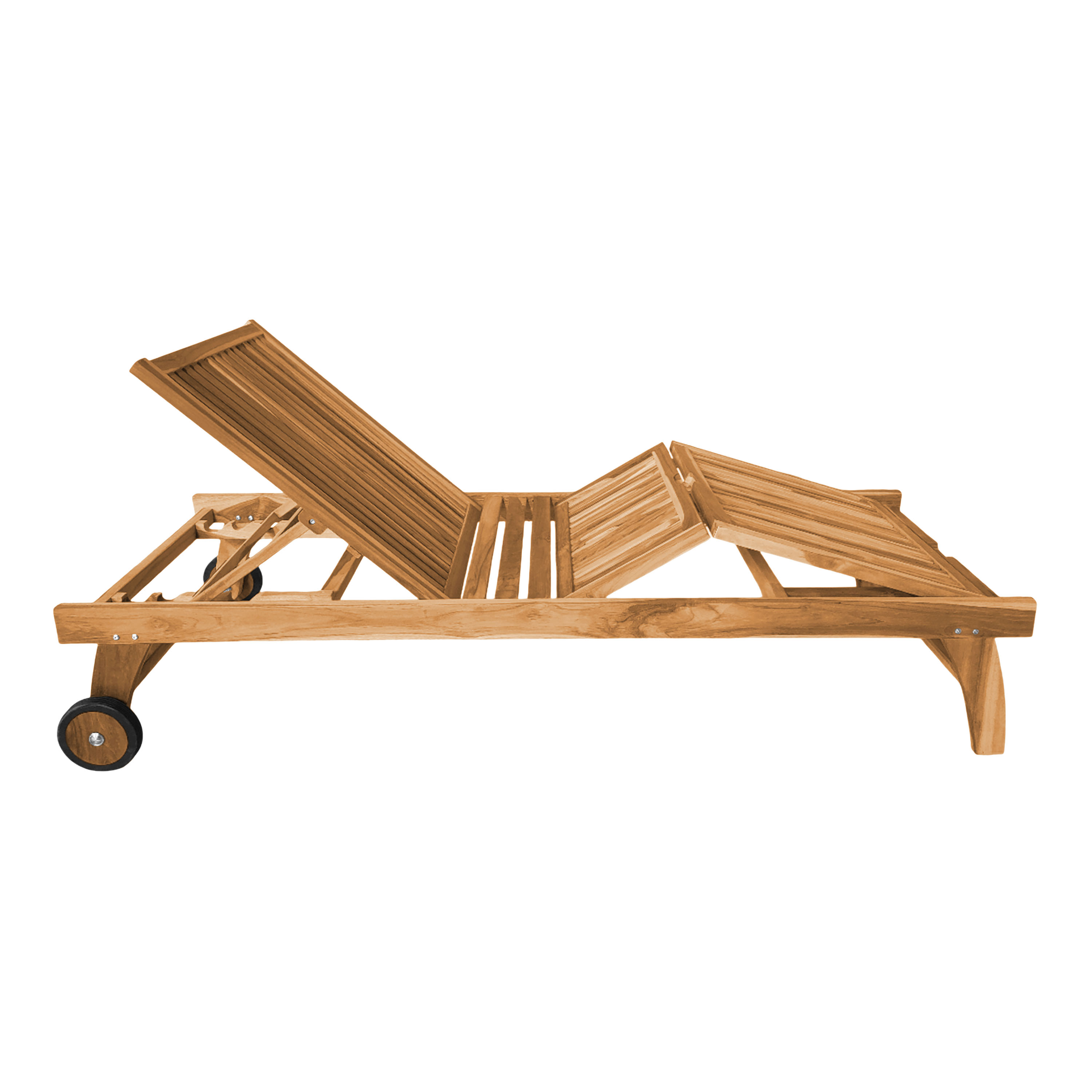 AXI Wayne Teak Sunbed with wheels