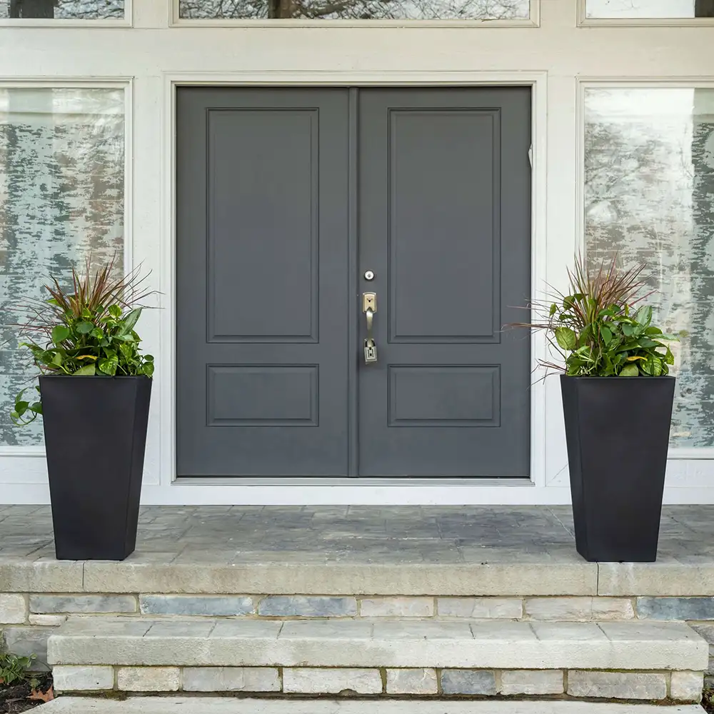 Step2 Tremont Vierkant Bloempot Groot - Onyx Black