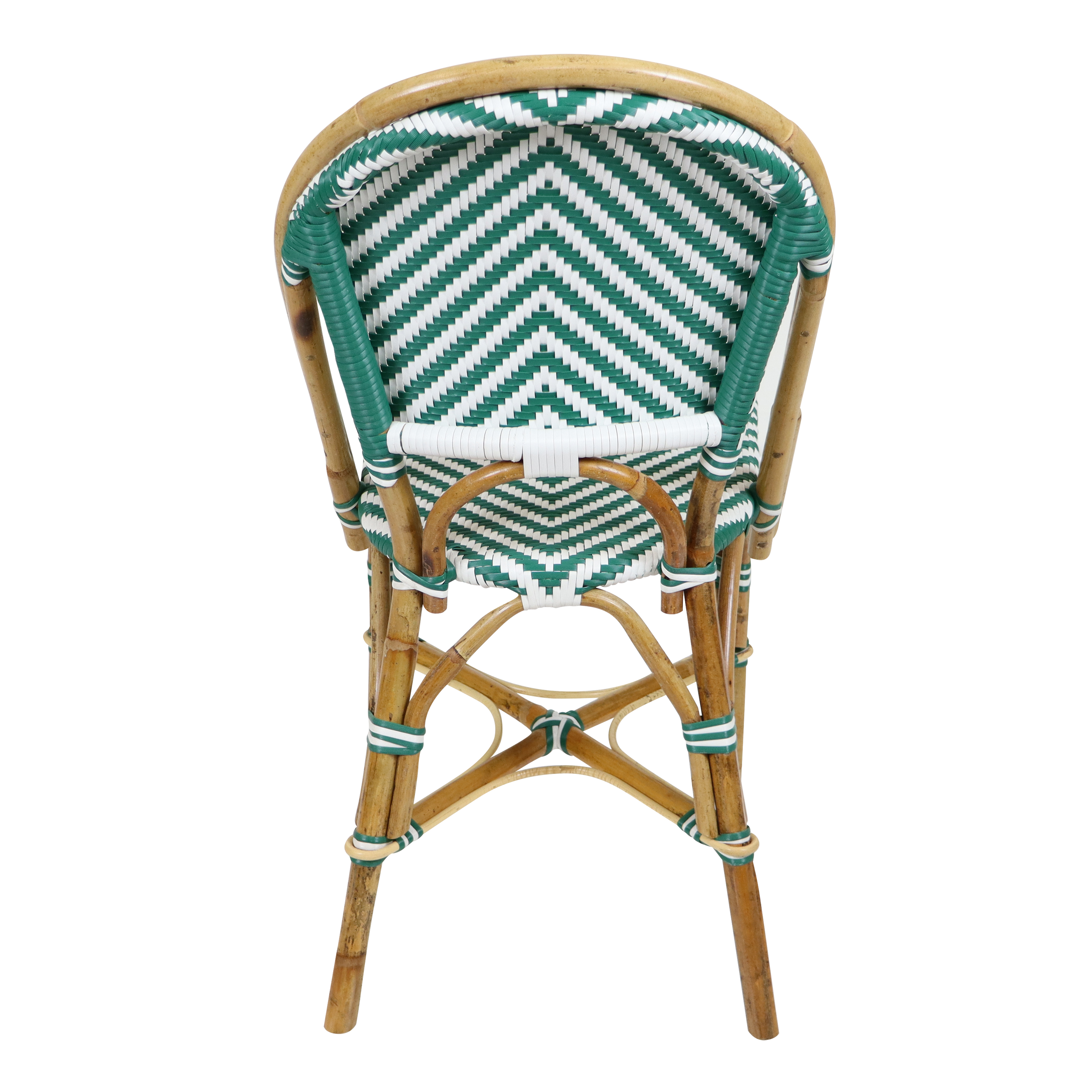 AXI Jacqueline Rattan Bistro Set Green/White-8720365066115 AXI Jacqueline Rattan Bistro Set Green/White