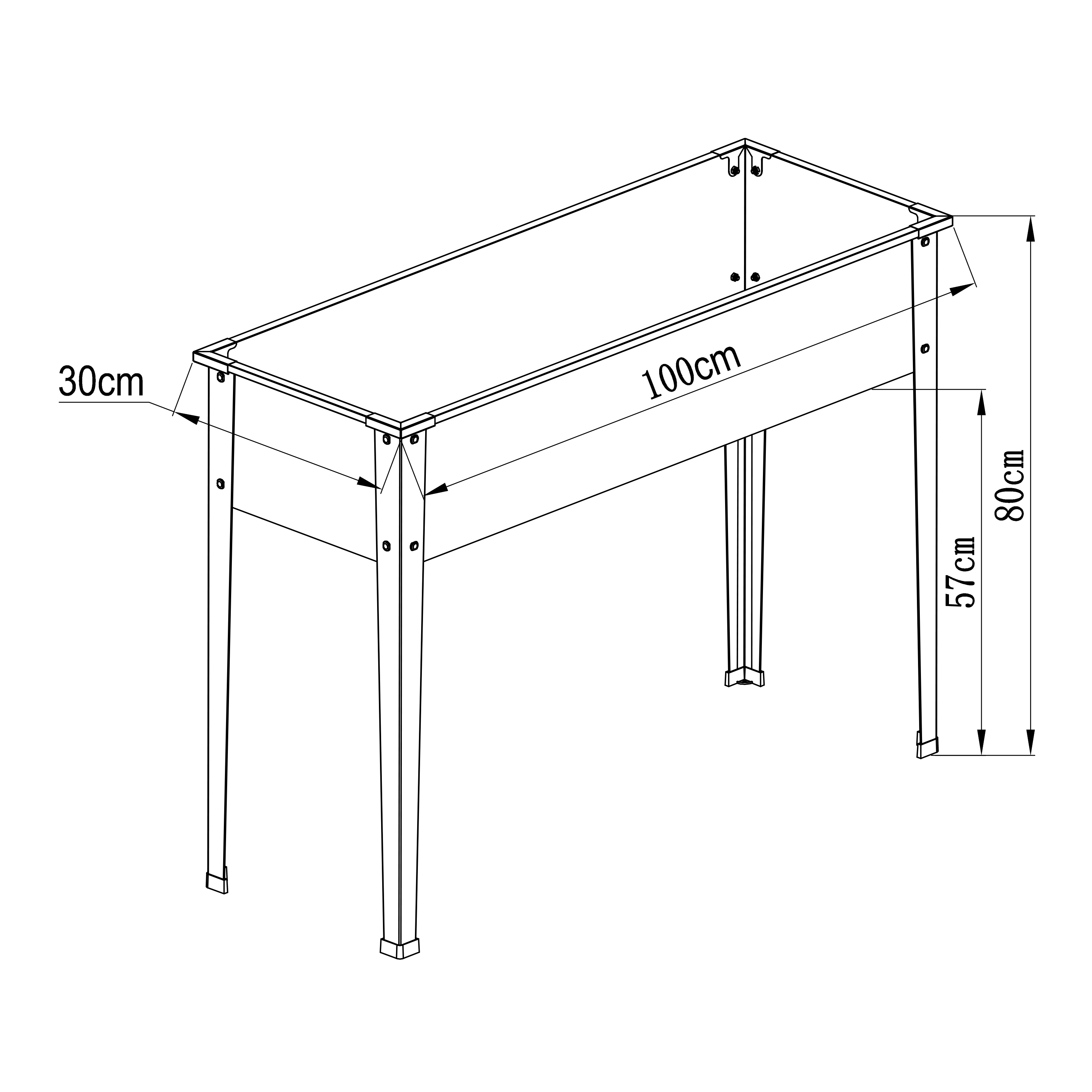 AXI Raised Planter Metal Anthracite