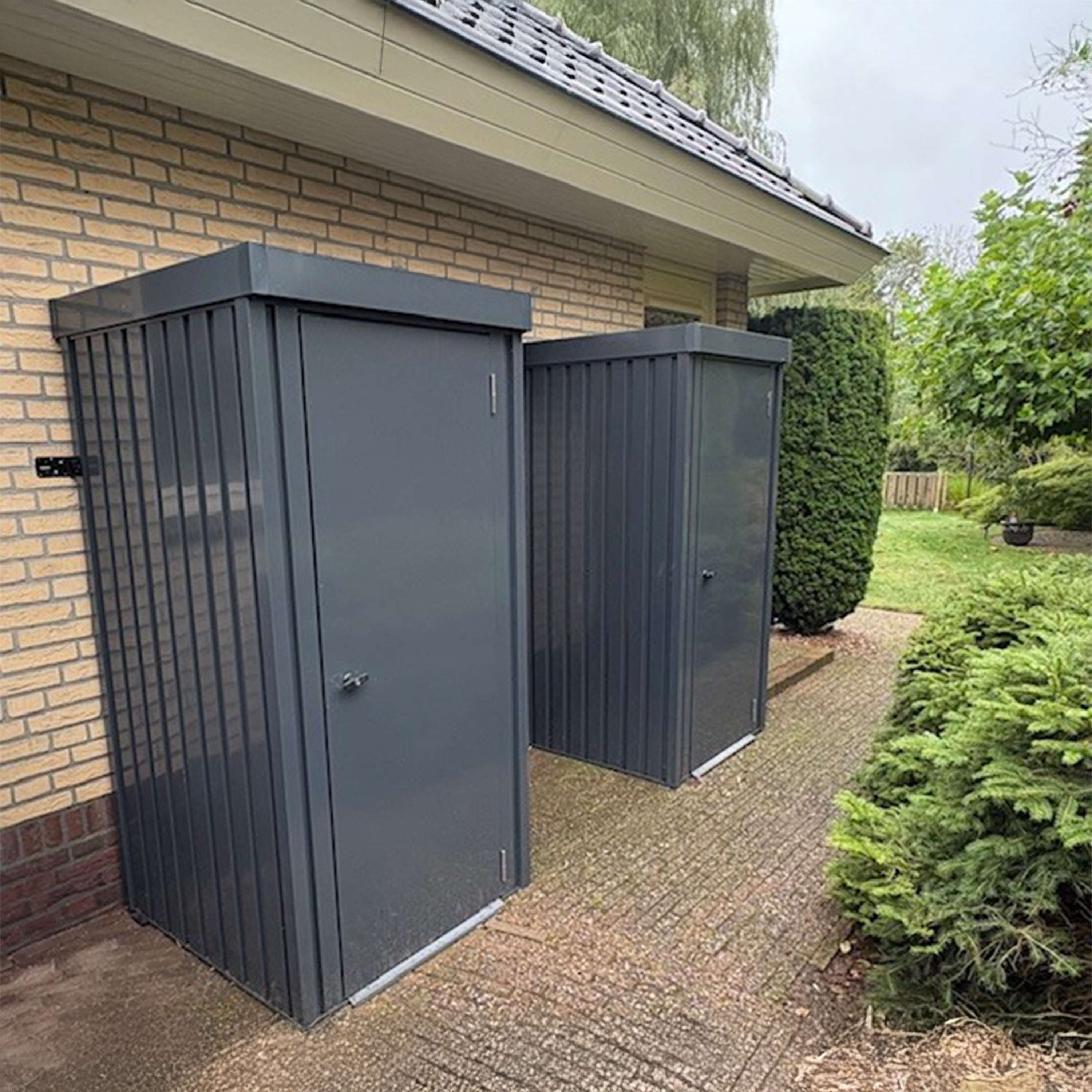 AXI Hector Premium metal Garden Storage Cabinet 1300L Anthracite