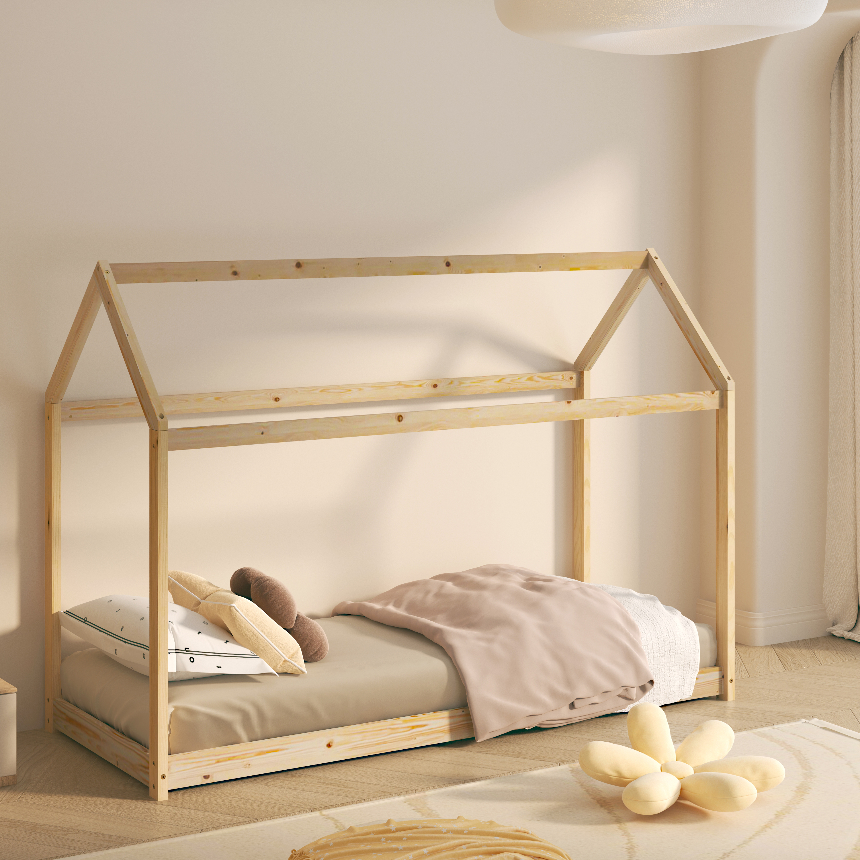 Sunny Zoey House Bed Natural – Without Mattress