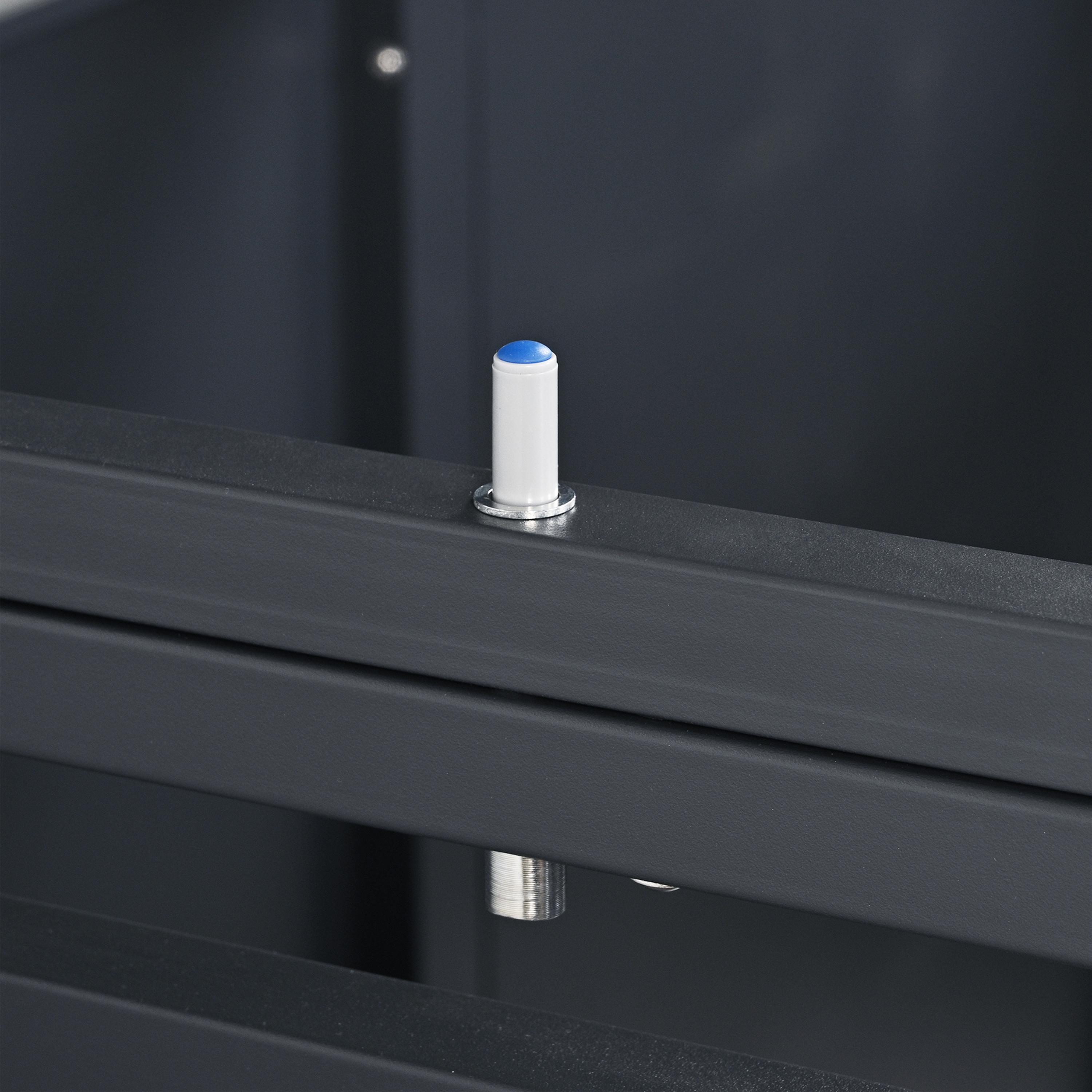 AXI Lucas Metal Garbage Bin Shed Anthracite/Wood look - 3 Garbage Bins