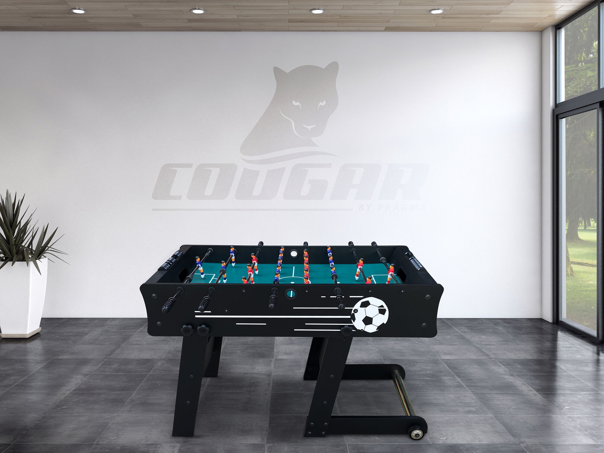 Cougar Scorpion Kick TS opklapbare Voetbaltafel Zwart