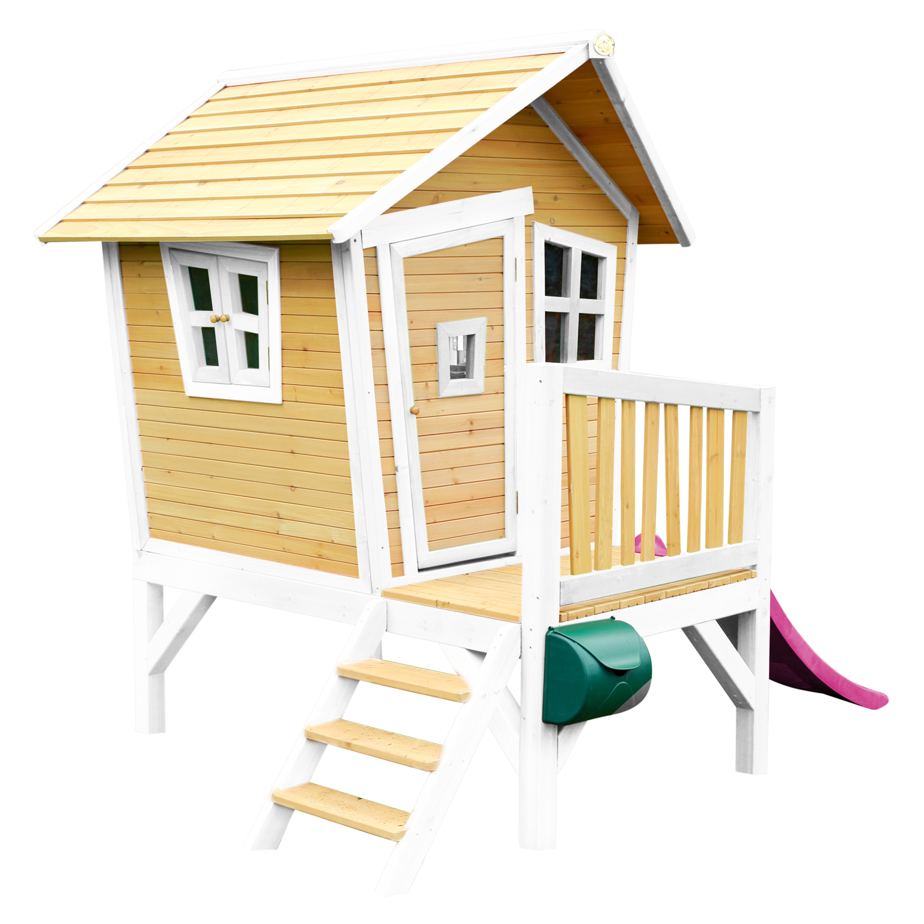 AXI Robin Playhouse Brown/White - Purple Slide