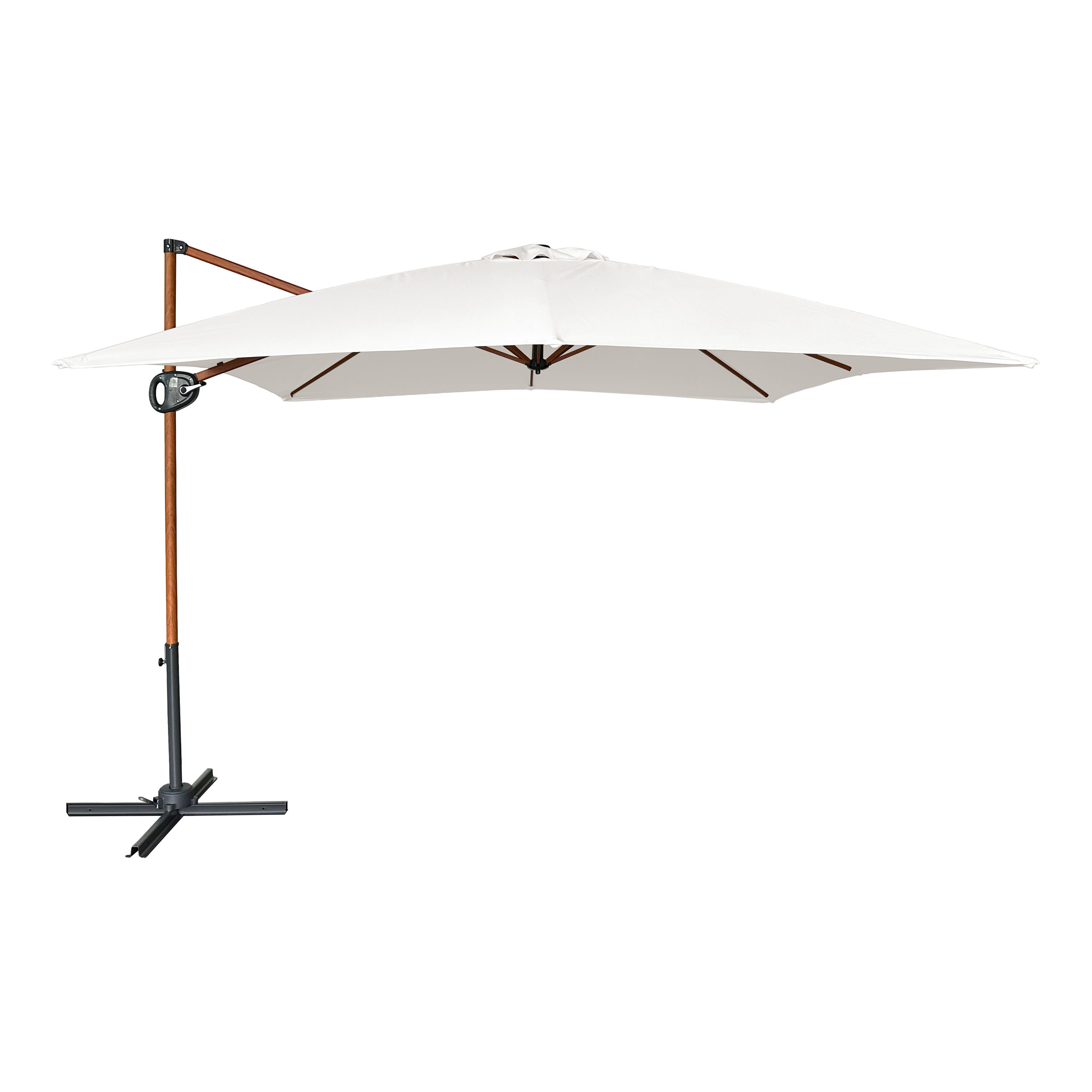 AXI Mira Cantilever Parasol 300x300cm Wood-look/Beige