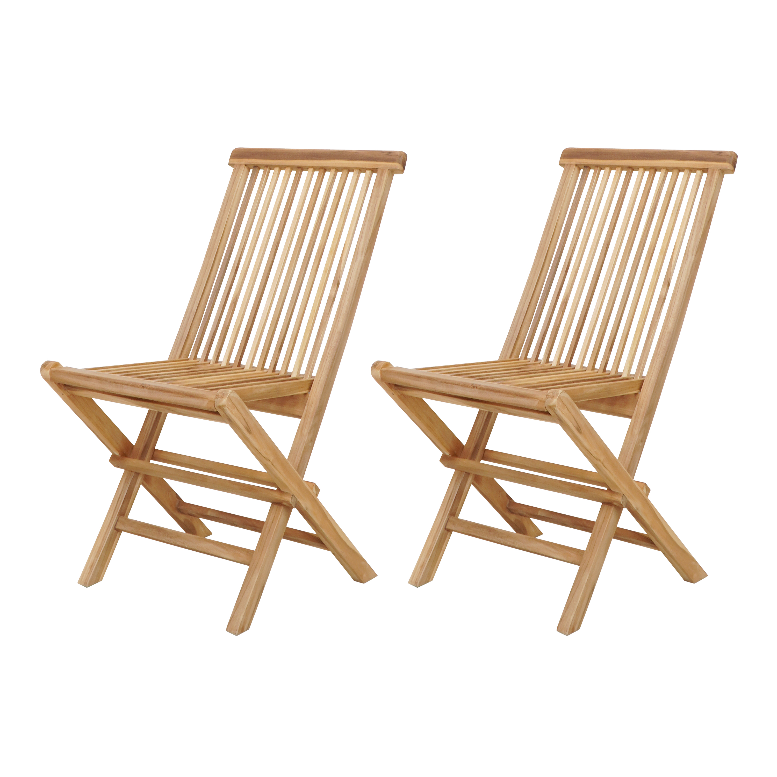 AXI Jules Stolar Teak fällbara Bruna – Set med 2 st.