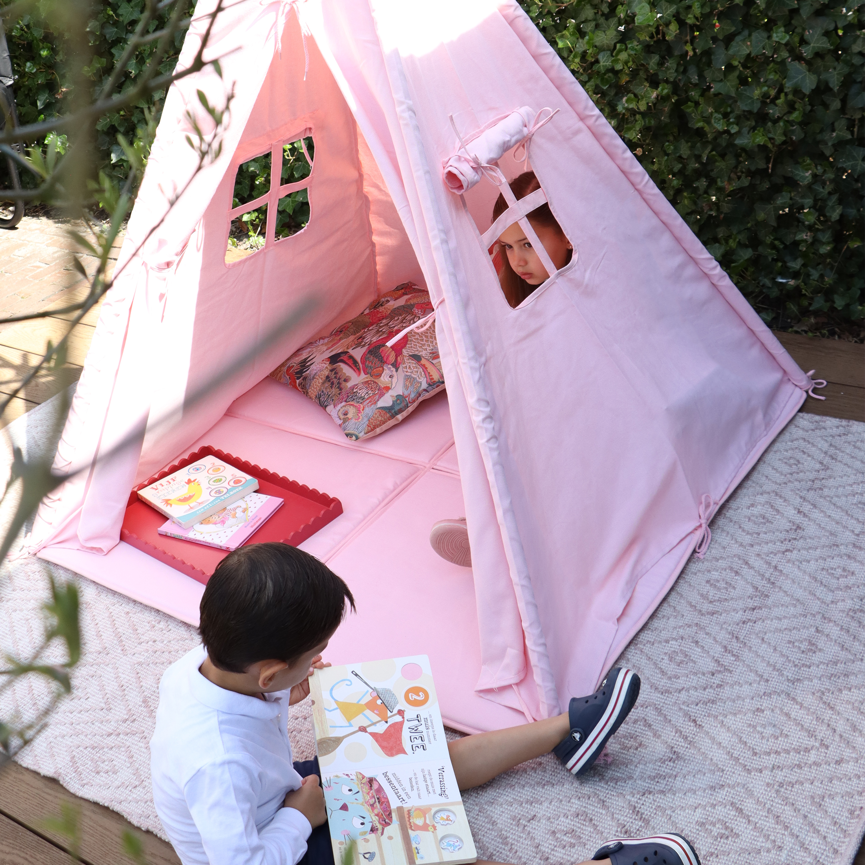 Sunny Alba Tipi Tent Pastel Roze-8720365068980 Sunny Alba Tipi Tent Pastel Roze