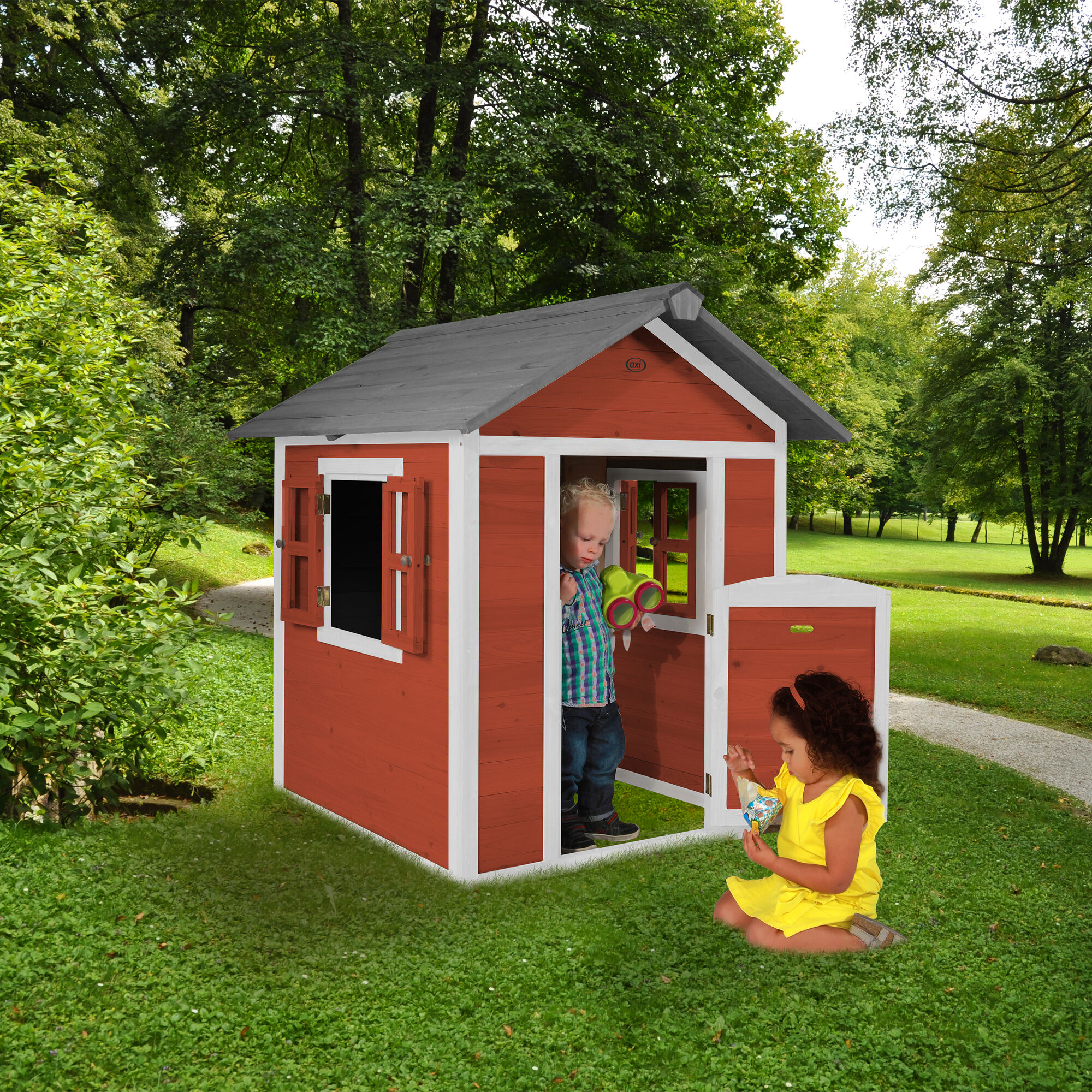 AXI Lodge Playhouse Scandinavian Red