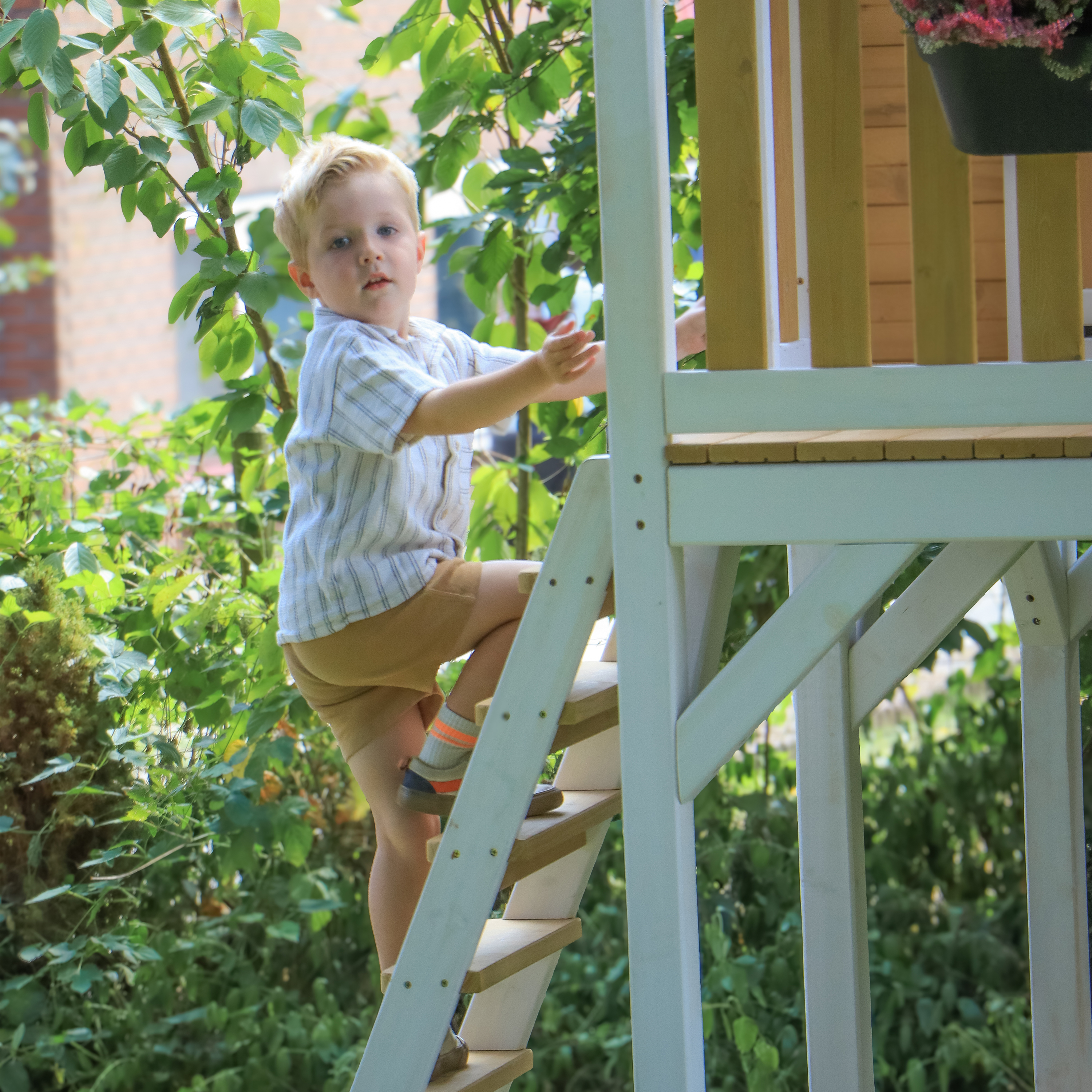 AXI Marc Speelhuis Bruin/wit - Rode glijbaan