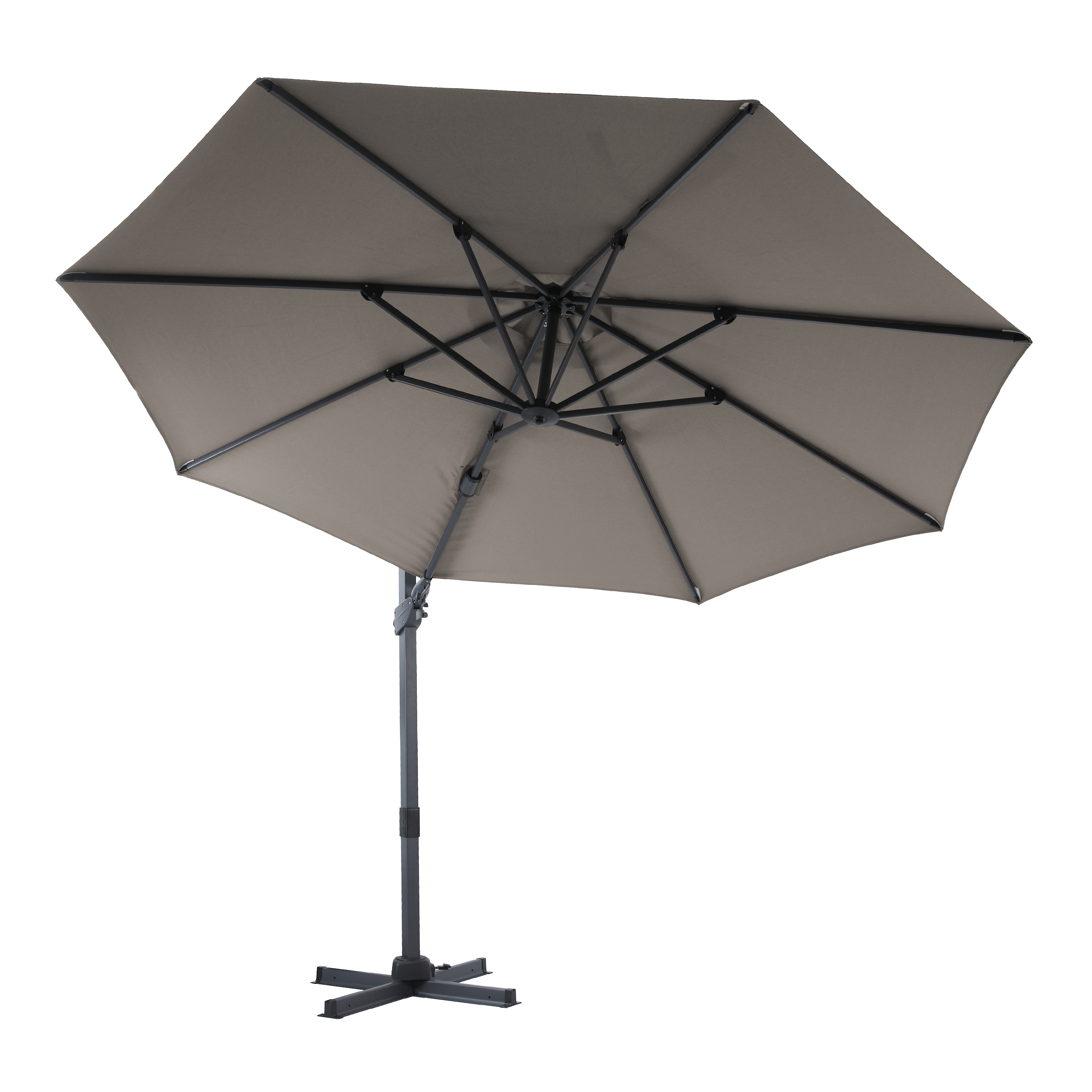 AXI Cyrus Premium Zweefparasol Ã˜ 300cm Antraciet/taupe