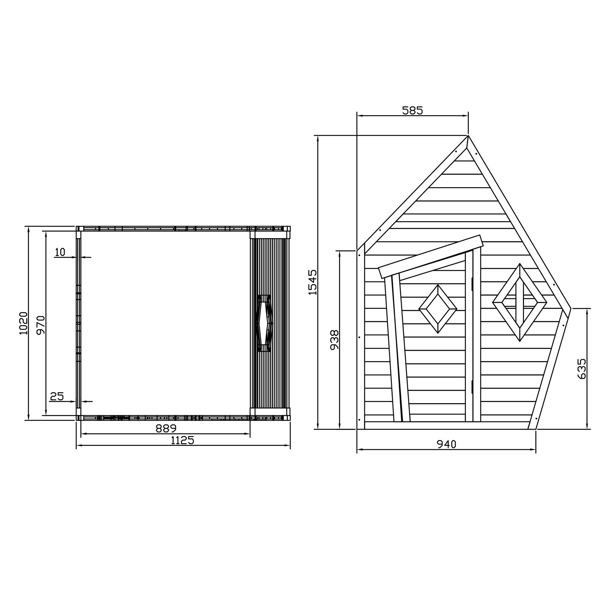 AXI Cabin Playhouse Grey/white